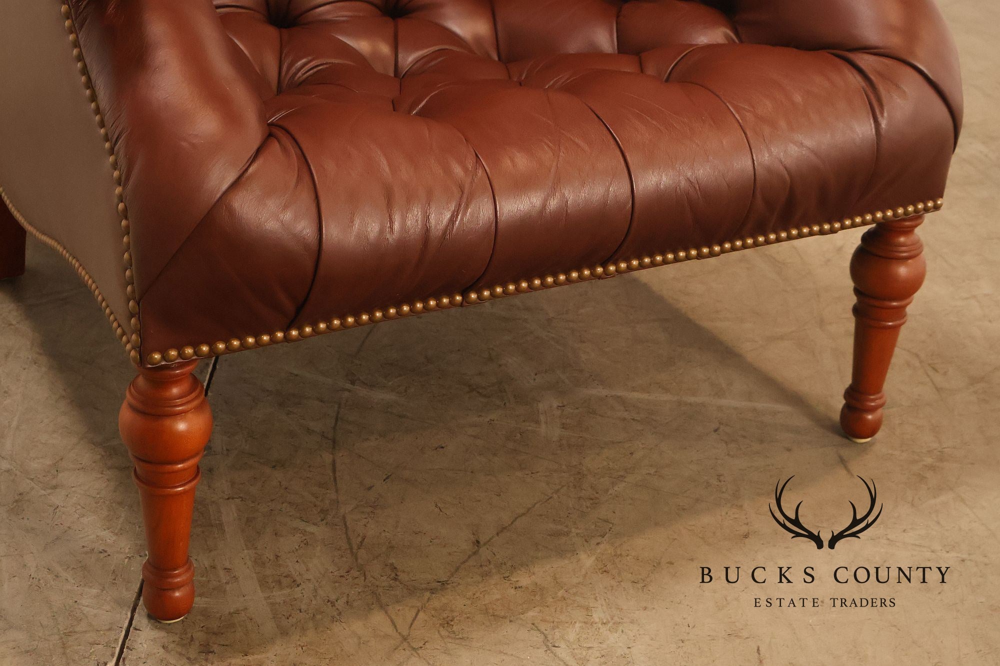 Stickley Tufted Leather 'Leopold' Armchair