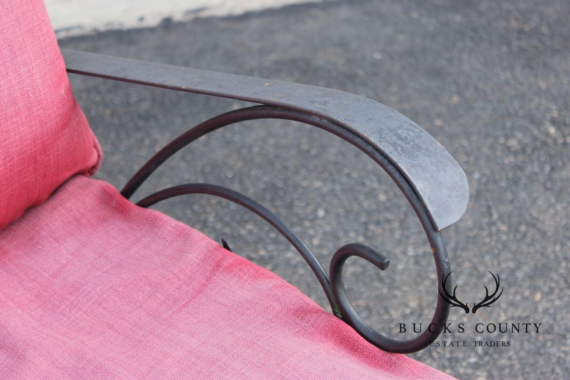 Vintage Wrought Iron Patio Or Garden Lounge Chair
