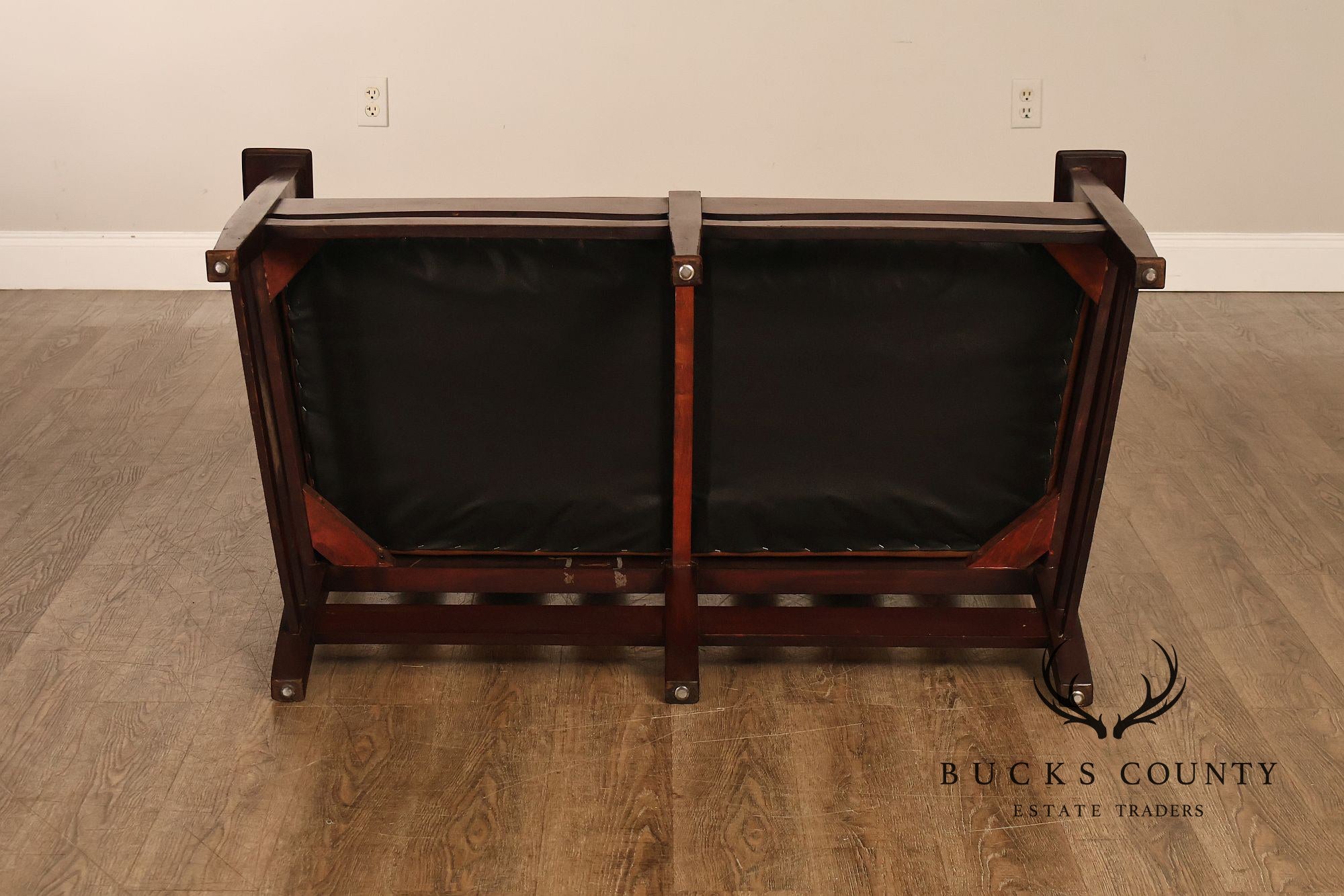 Stickley Brothers Rare Antique Inlaid Mahogany Settee