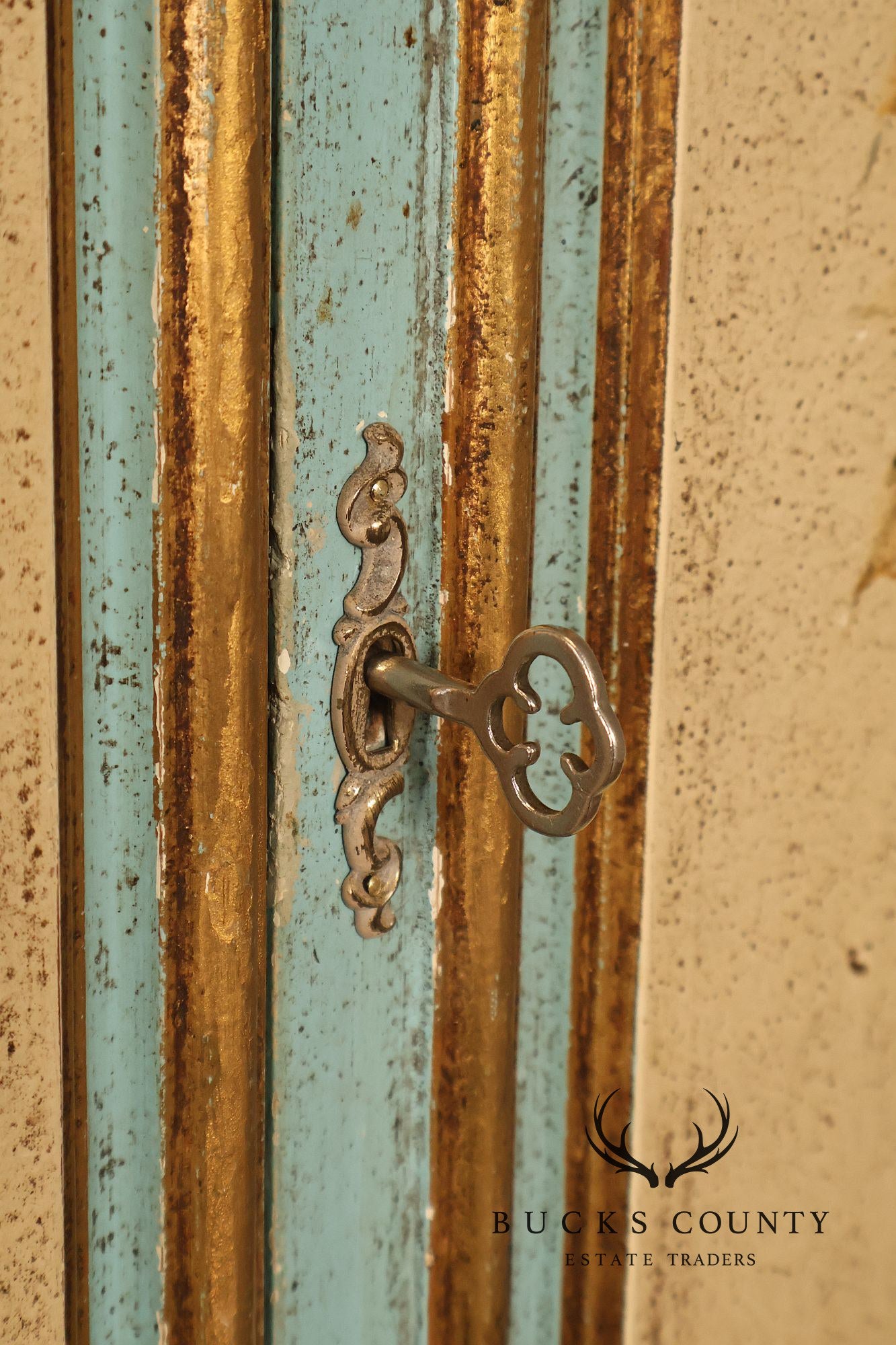 Venetian Style Hand Painted Florentine Cabinet On Stand