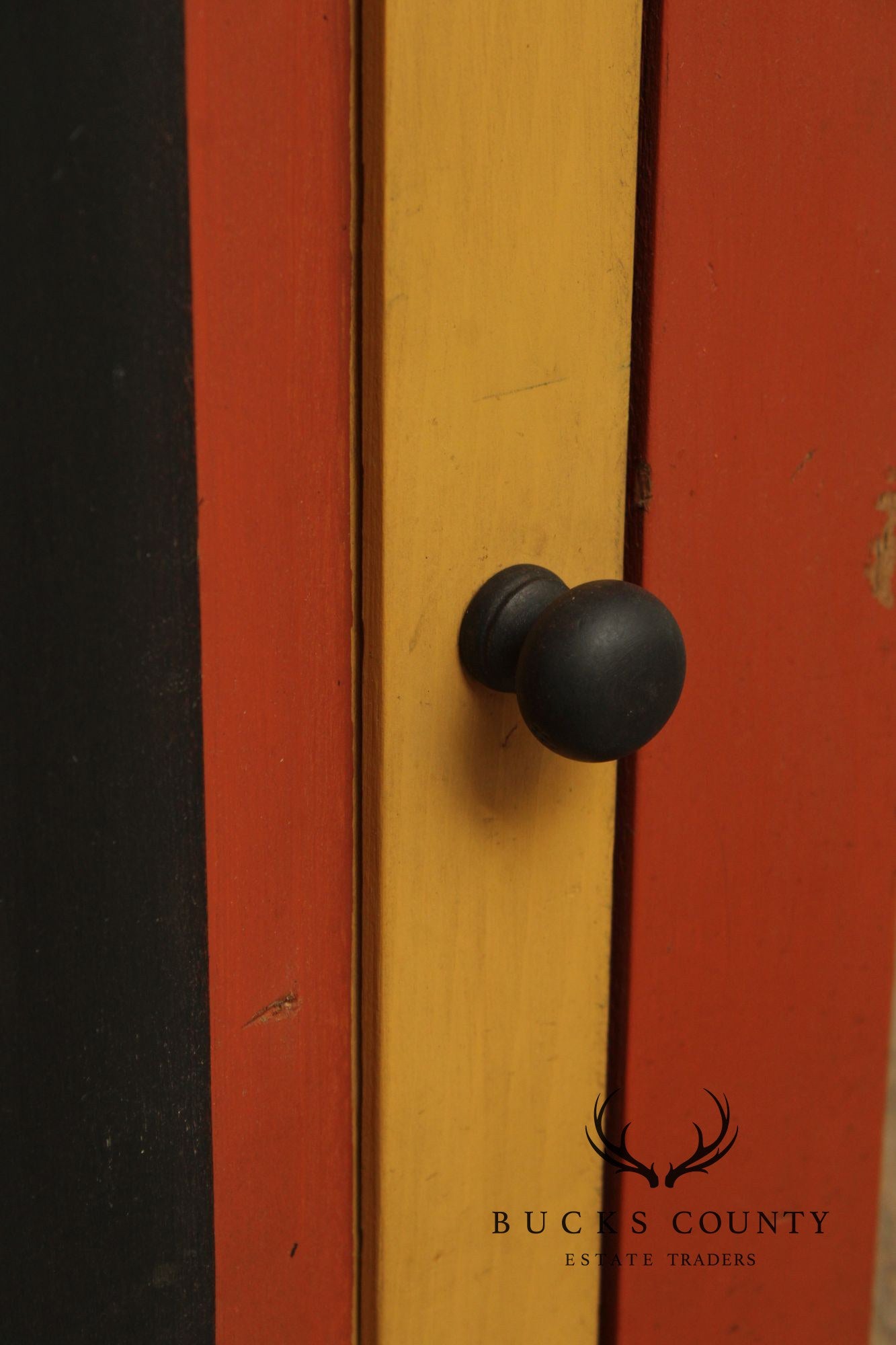 Pair Of Handcrafted Folk Art Painted Pine Corner Cabinets