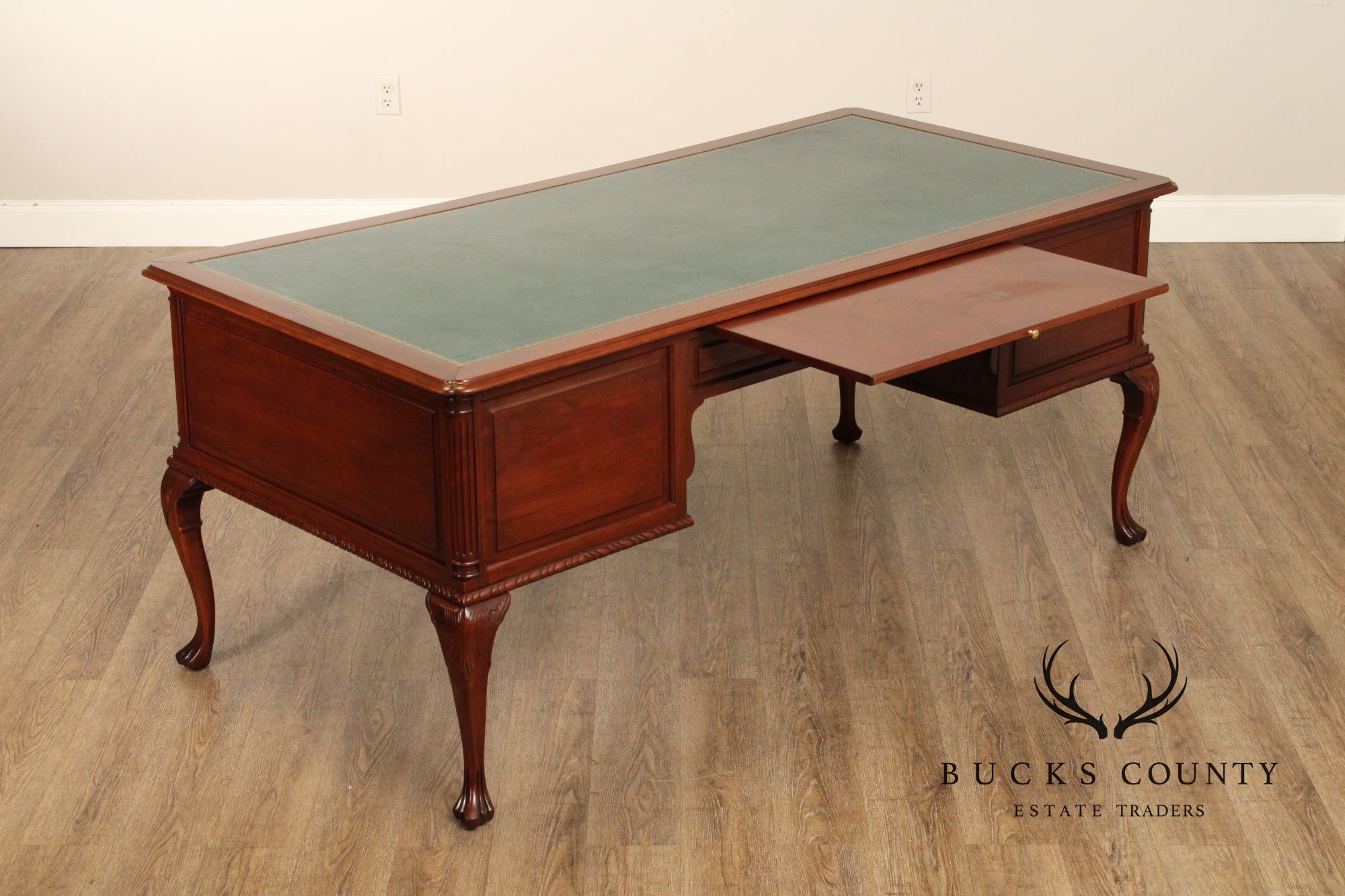 Harden Georgian Style Cherry Leather Top Executive Writing Desk