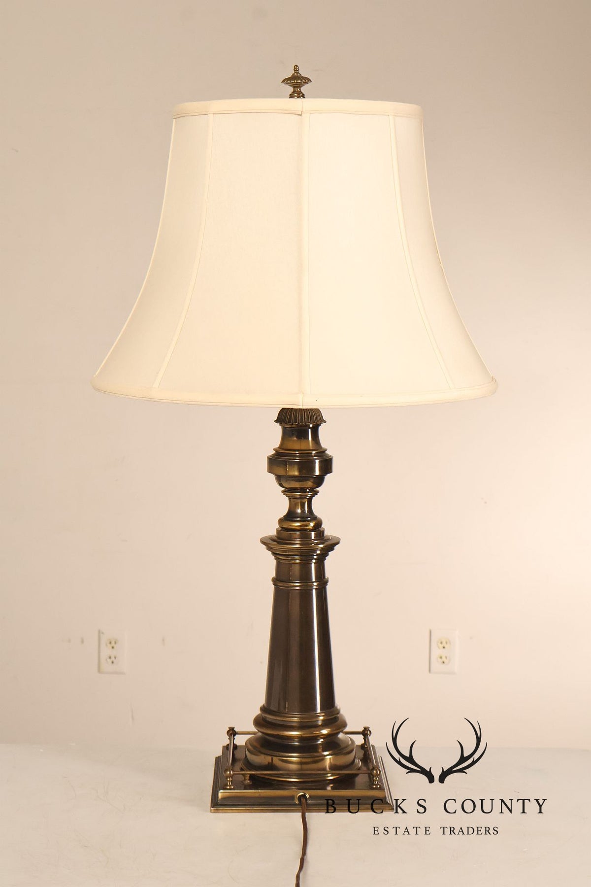 Stiffel Vintage Pair of Brass Baluster Table Lamps