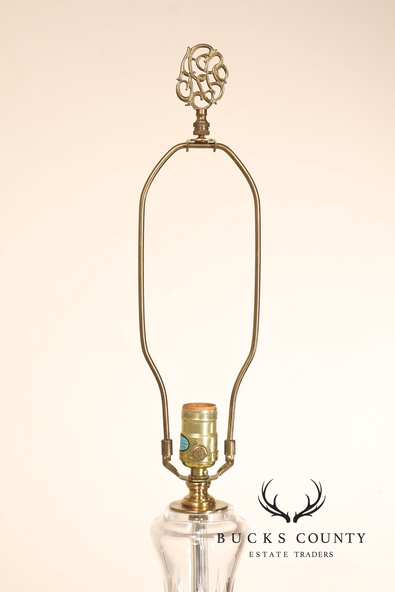 Pair Of Victorian Style Starburst Cut Crystal And Brass Table Lamps