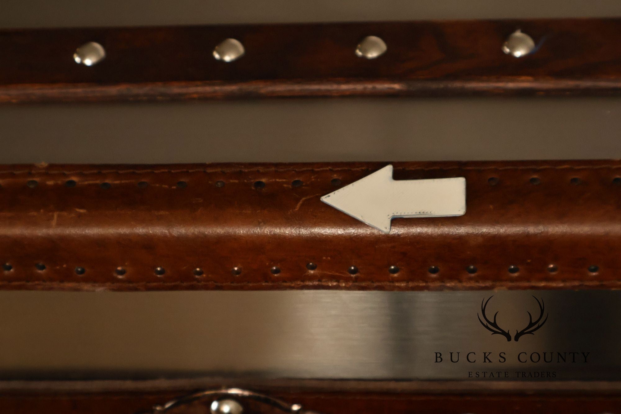 Restoration Hardware 'Mayfair' Steel and Leather Chest of Drawers