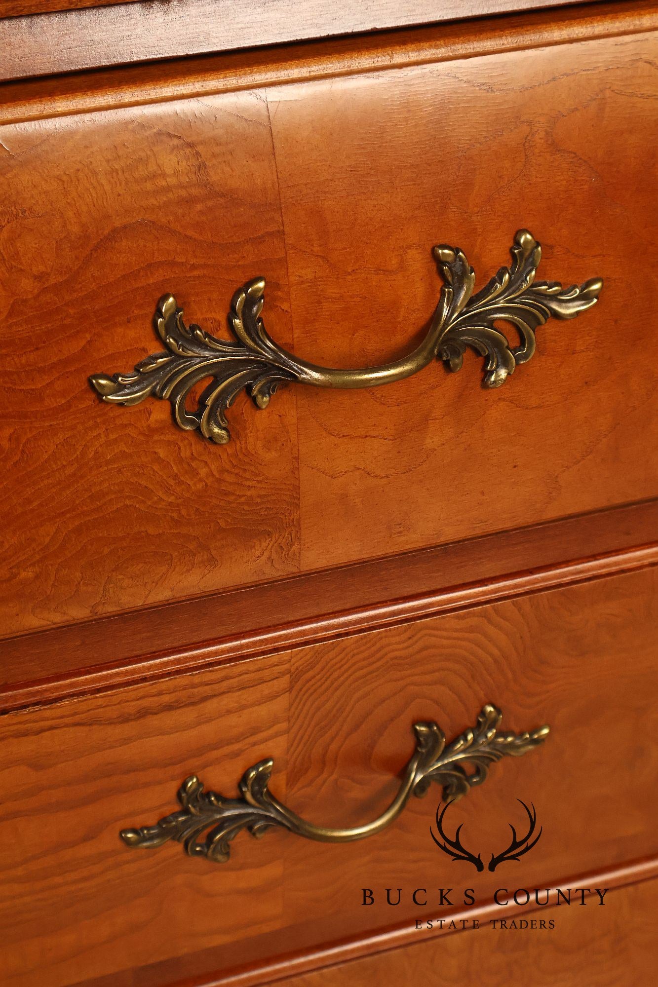 Century Furniture Pair of Marble Top Bombe Chests