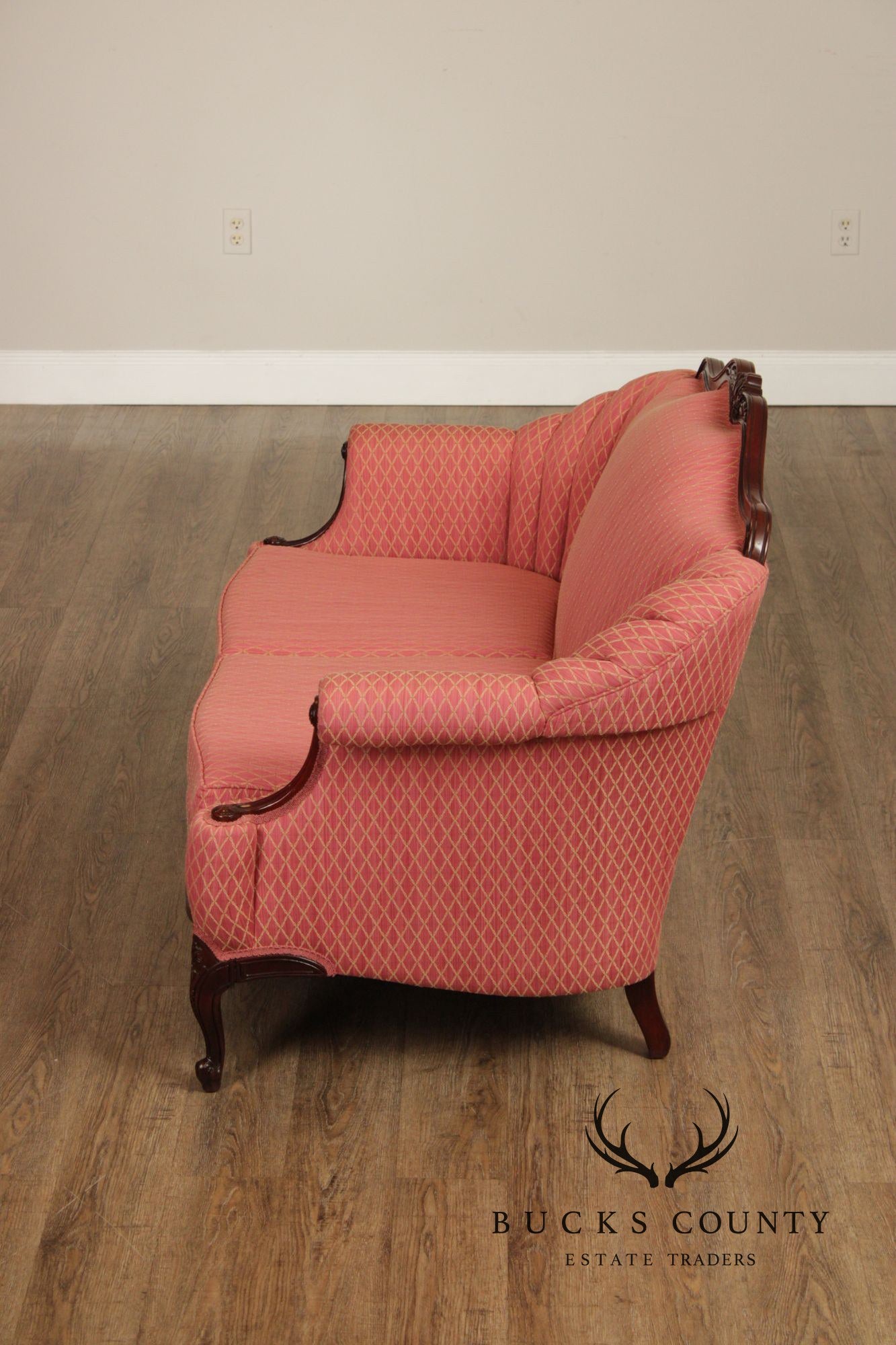 French Louis XV Style Mahogany Loveseat Settee