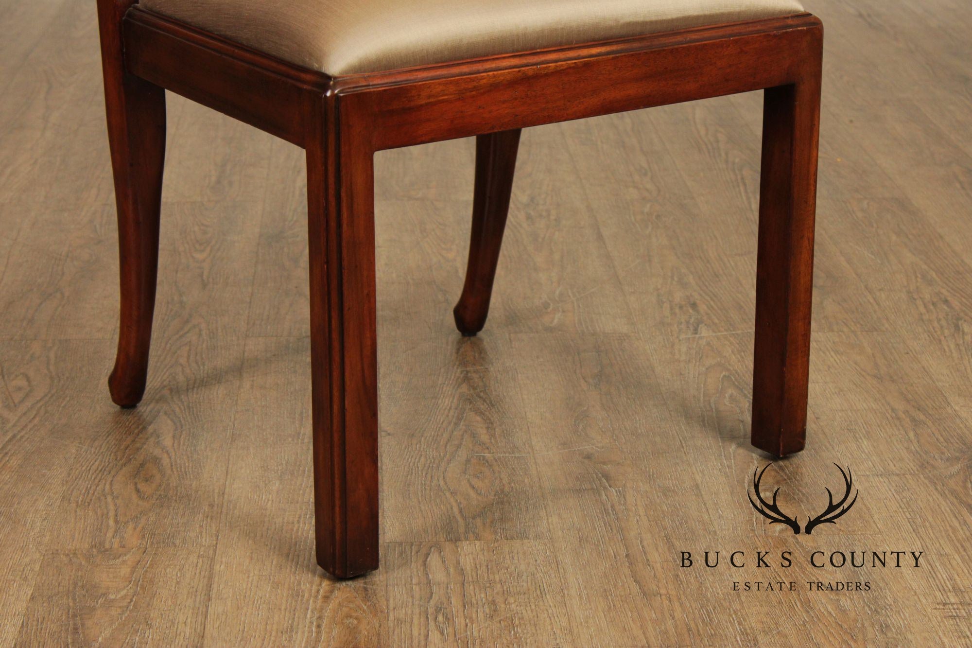 Theodore Alexander Chippendale Style Pair Of Carved Mahogany Side Chairs