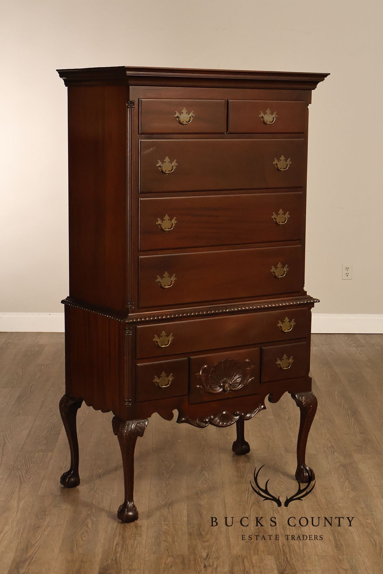 H. Feldenkreis Chippendale Style Mahogany Highboy