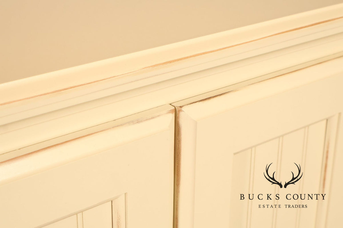 Coastal Style Painted Linen Cabinet
