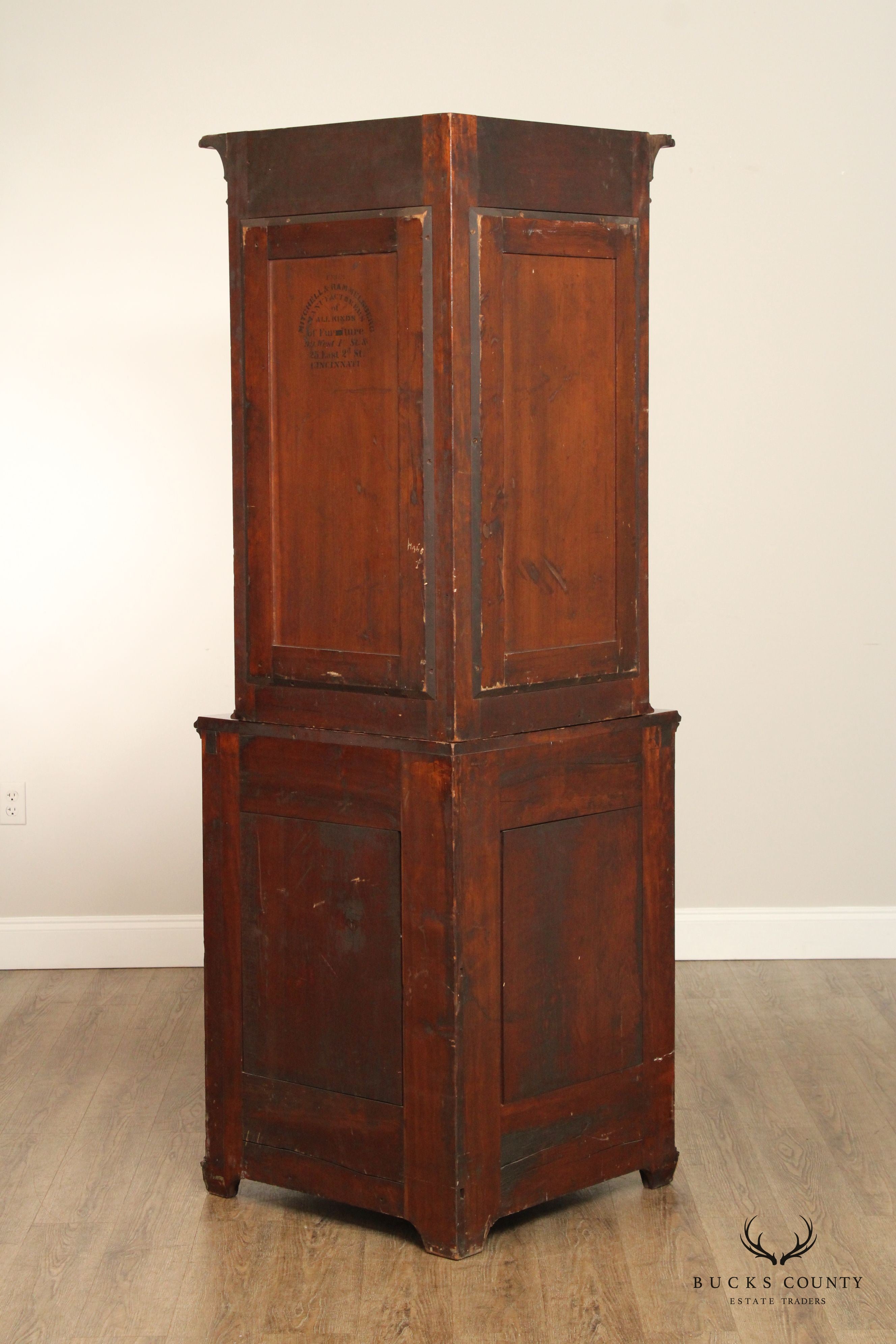 Mitchell & Rammelsberg Antique Victorian Carved Mahogany Corner Cabinet