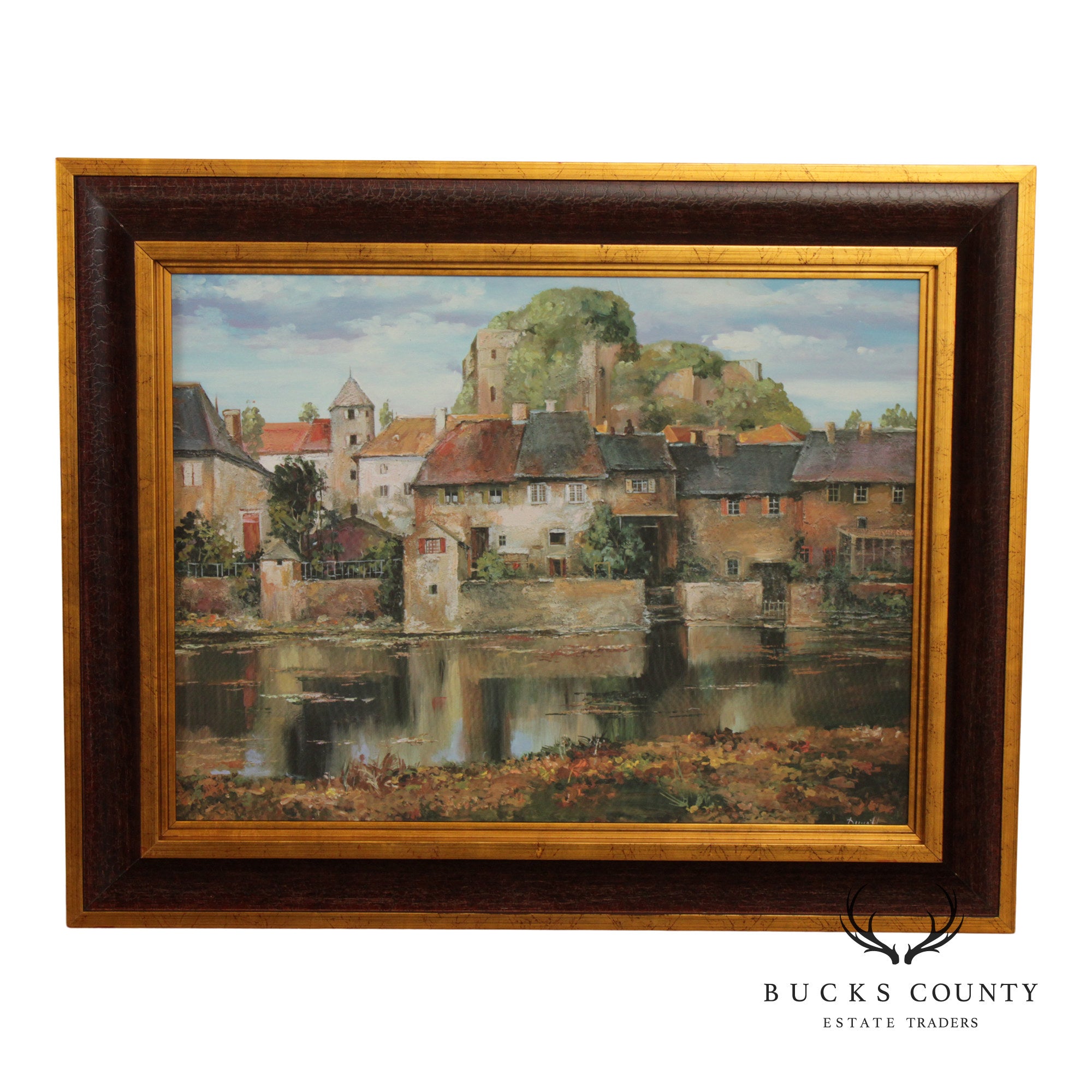 Roger Duvall Custom Framed Print on Canvas, 'La Seyne-Sur-Mer'
