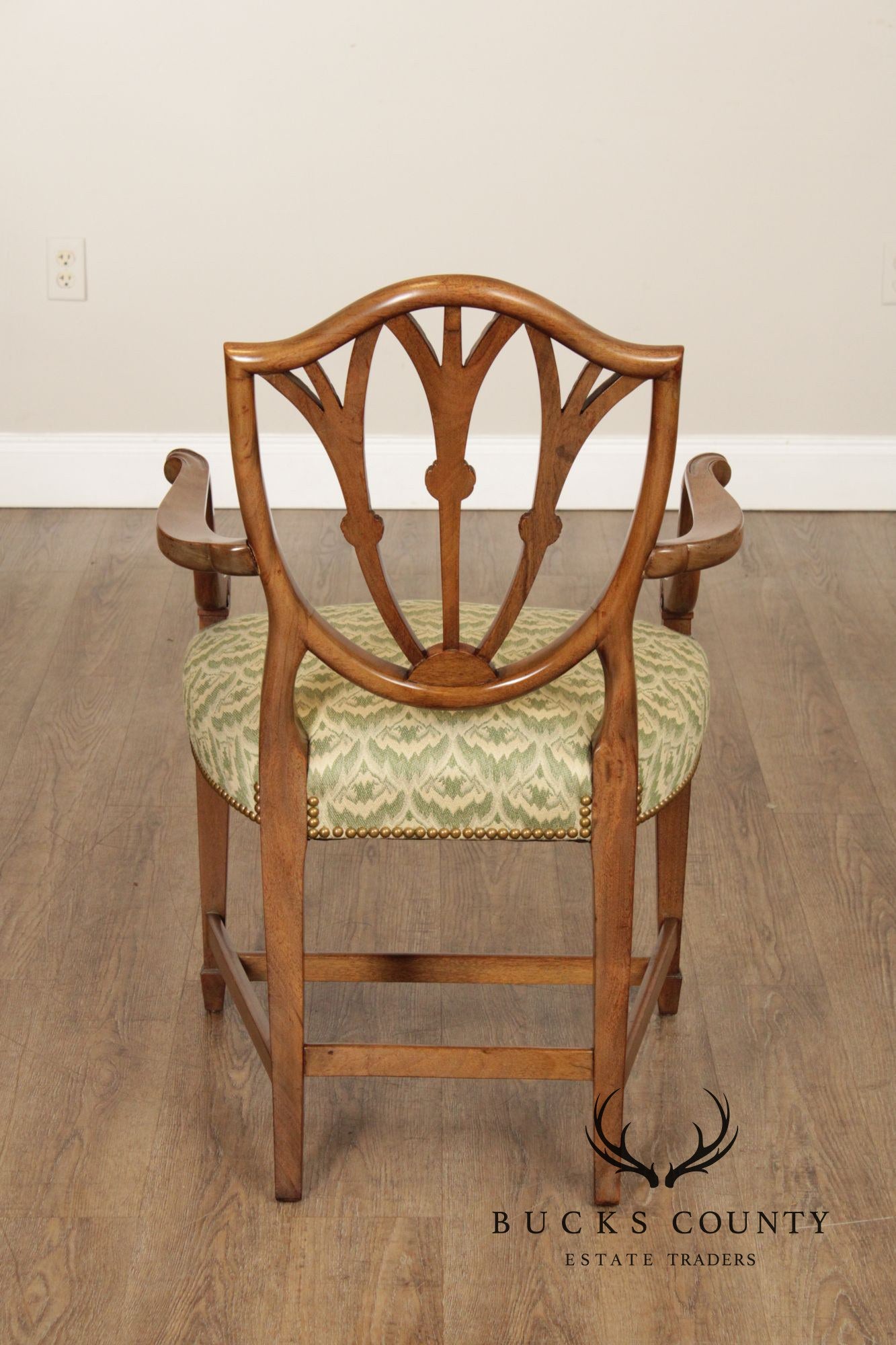 Hepplewhite Style Pair of Mahogany Armchairs