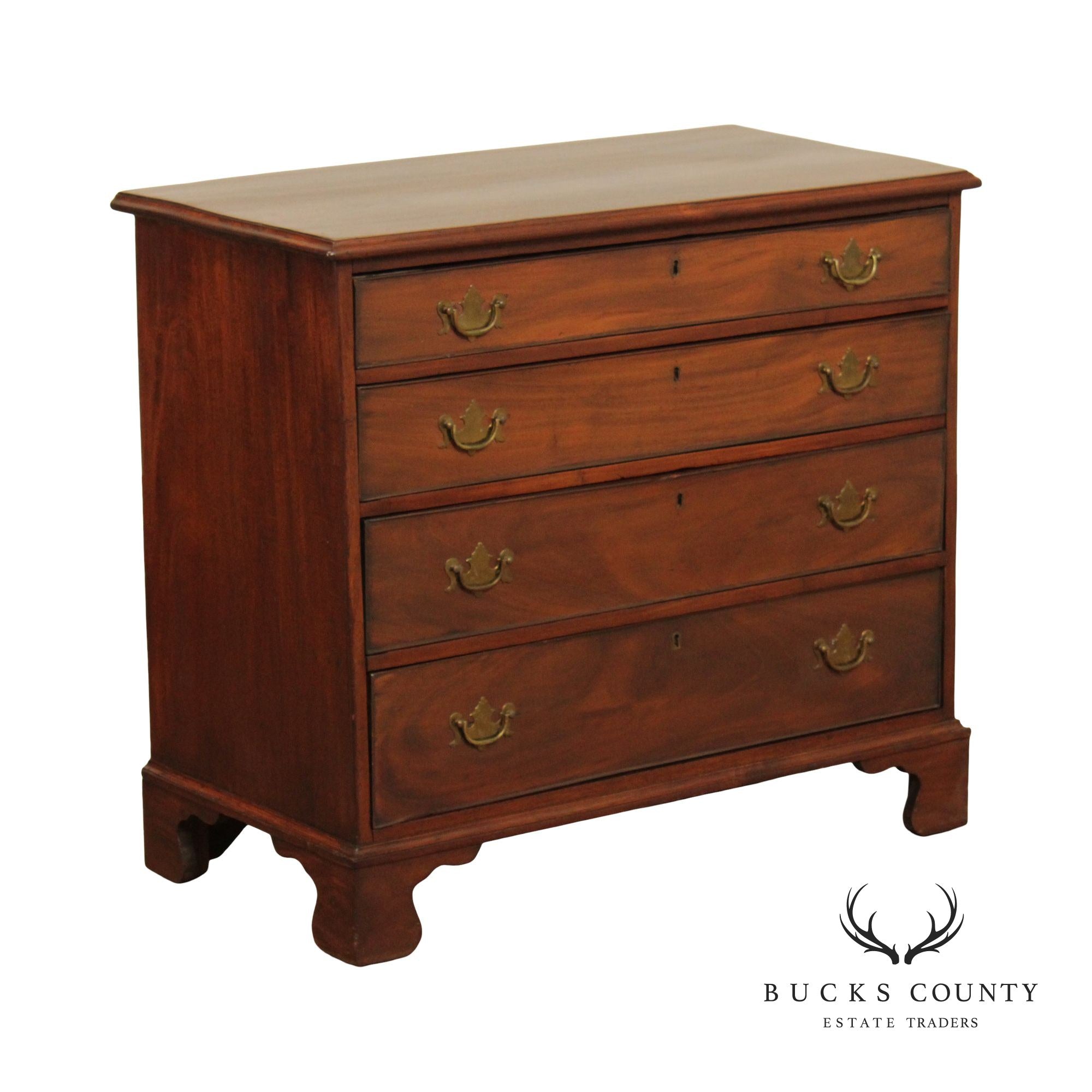 Antique 18th C. American Chippendale Style Mahogany Chest of Drawers