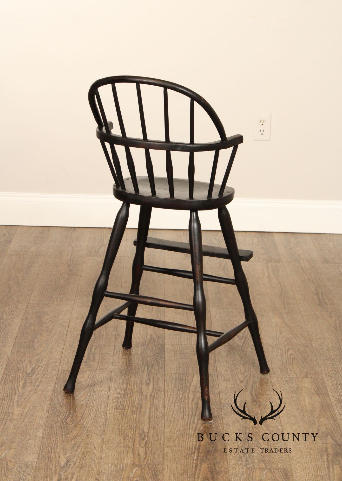 Antique Sack-Back Windsor Child's High Chair