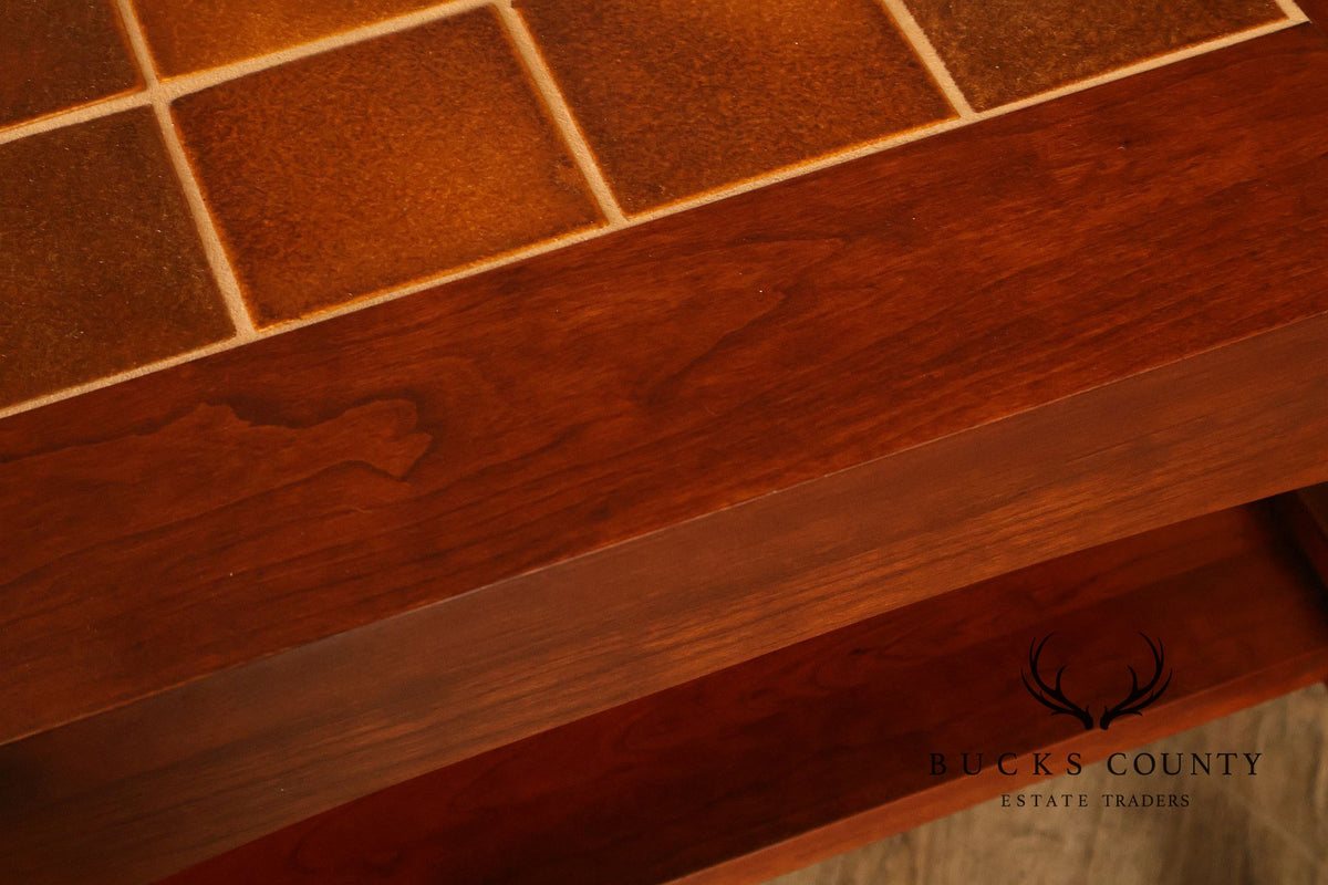 Stickley Mission Collection Tile Top Cherry End Table