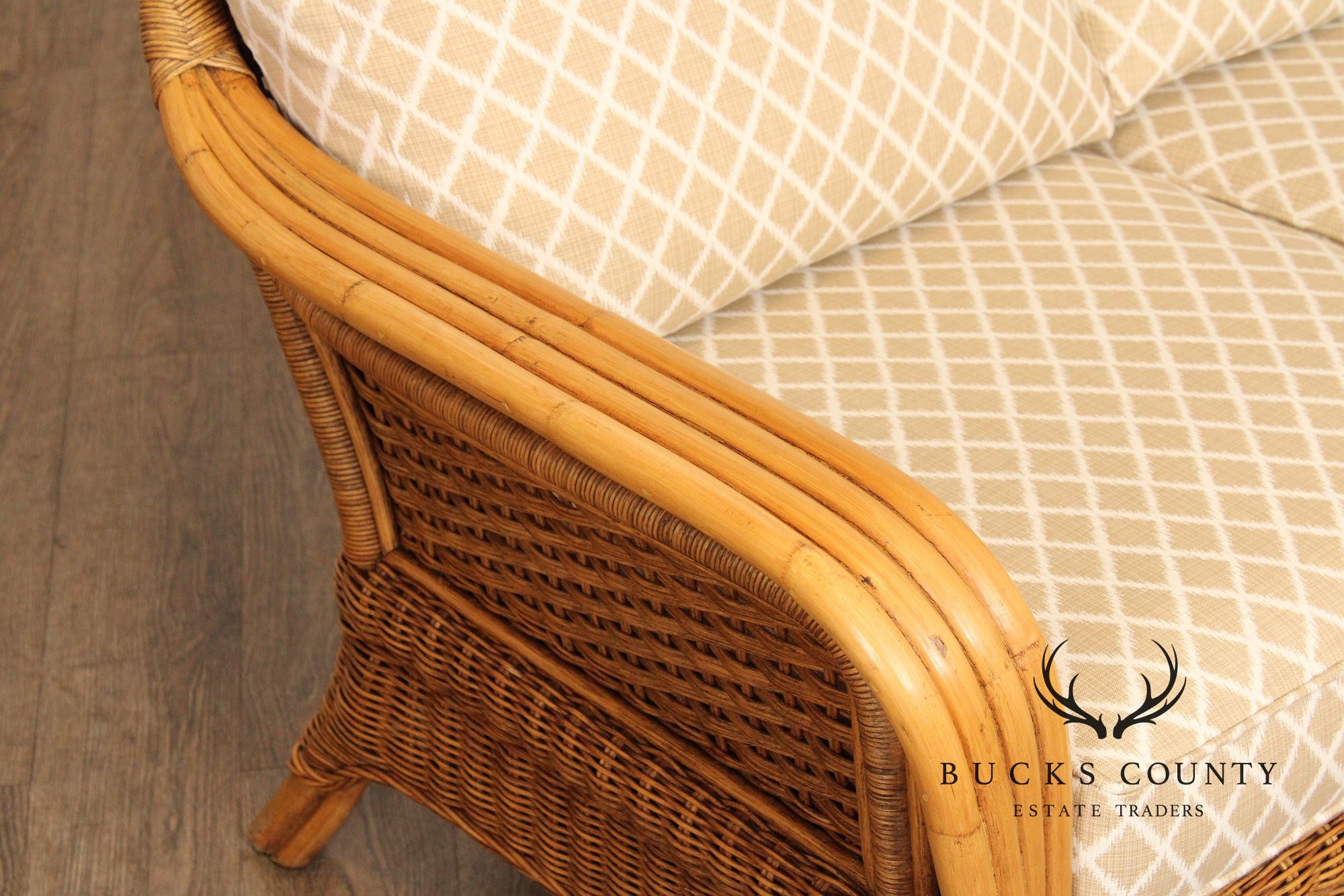 Braxton Culler Rattan and Wicker Loveseat