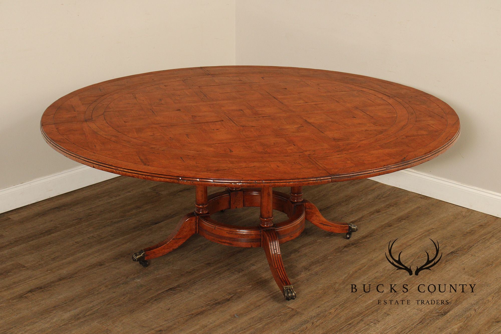 Guy Chaddock Expandable Round Pedestal Dining Table