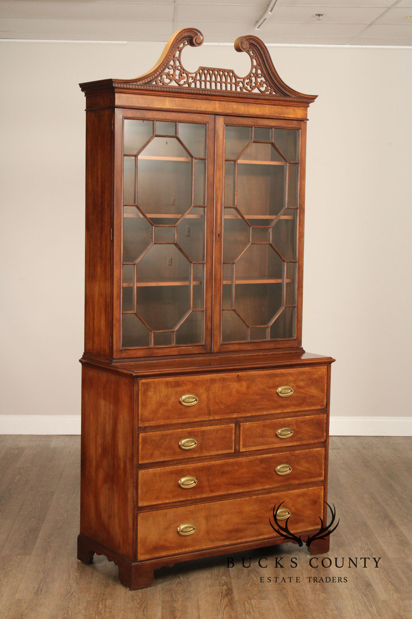 Baker Collector's Edition Vintage Mahogany Secretary Bookcase