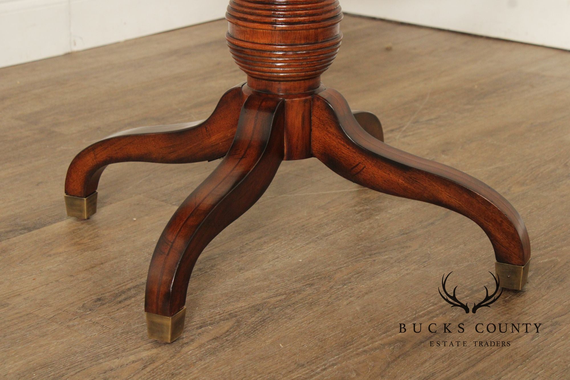 Regency Style Mahogany Round Top Side Table