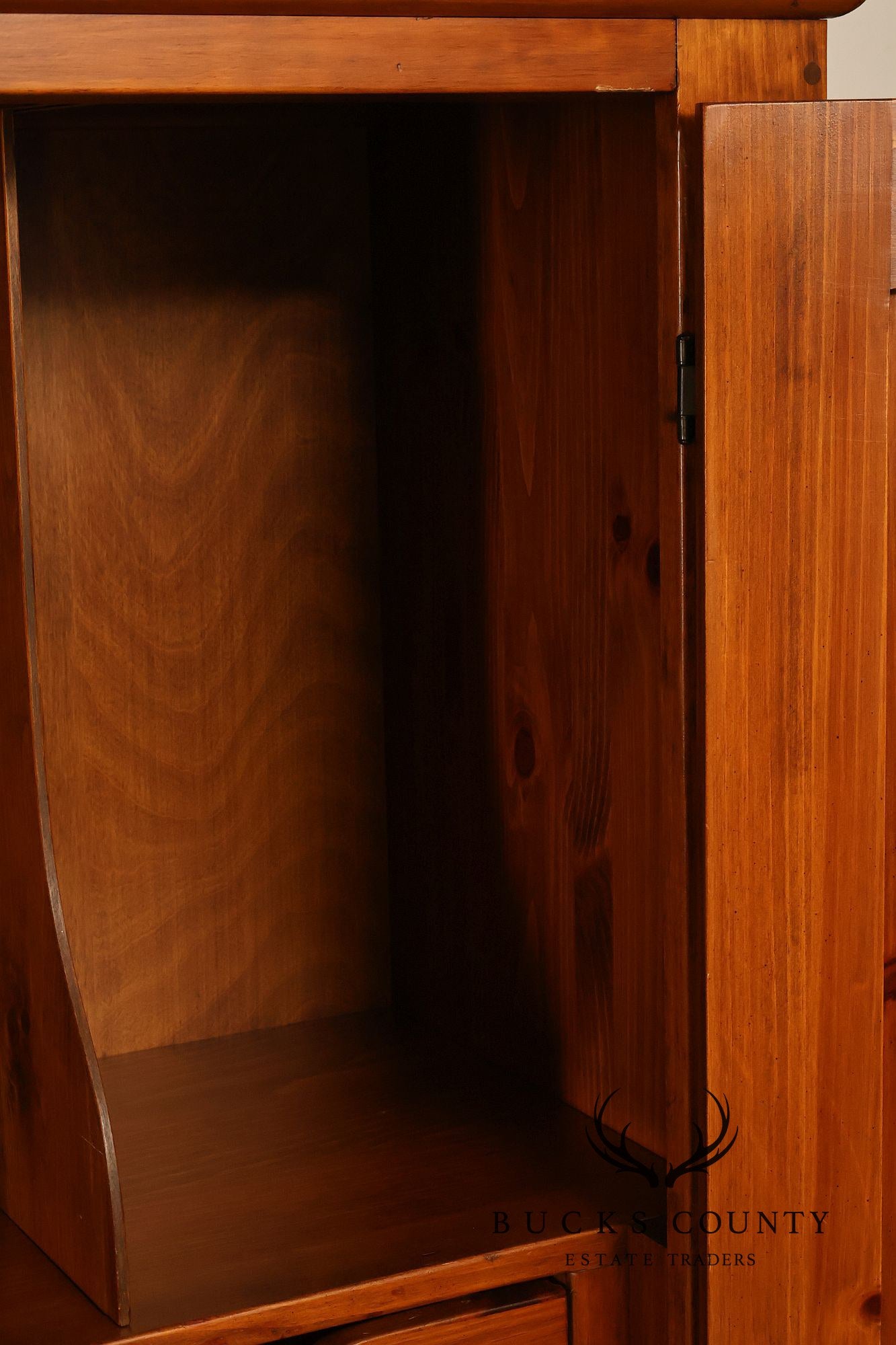 Ethan Allen Craftsman Collection Pine Tall Armoire With Interior Drawers