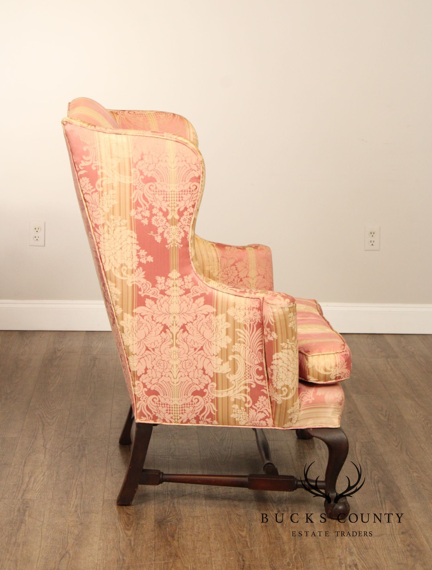 Chippendale Style Ball and Claw Foot Wing Chair