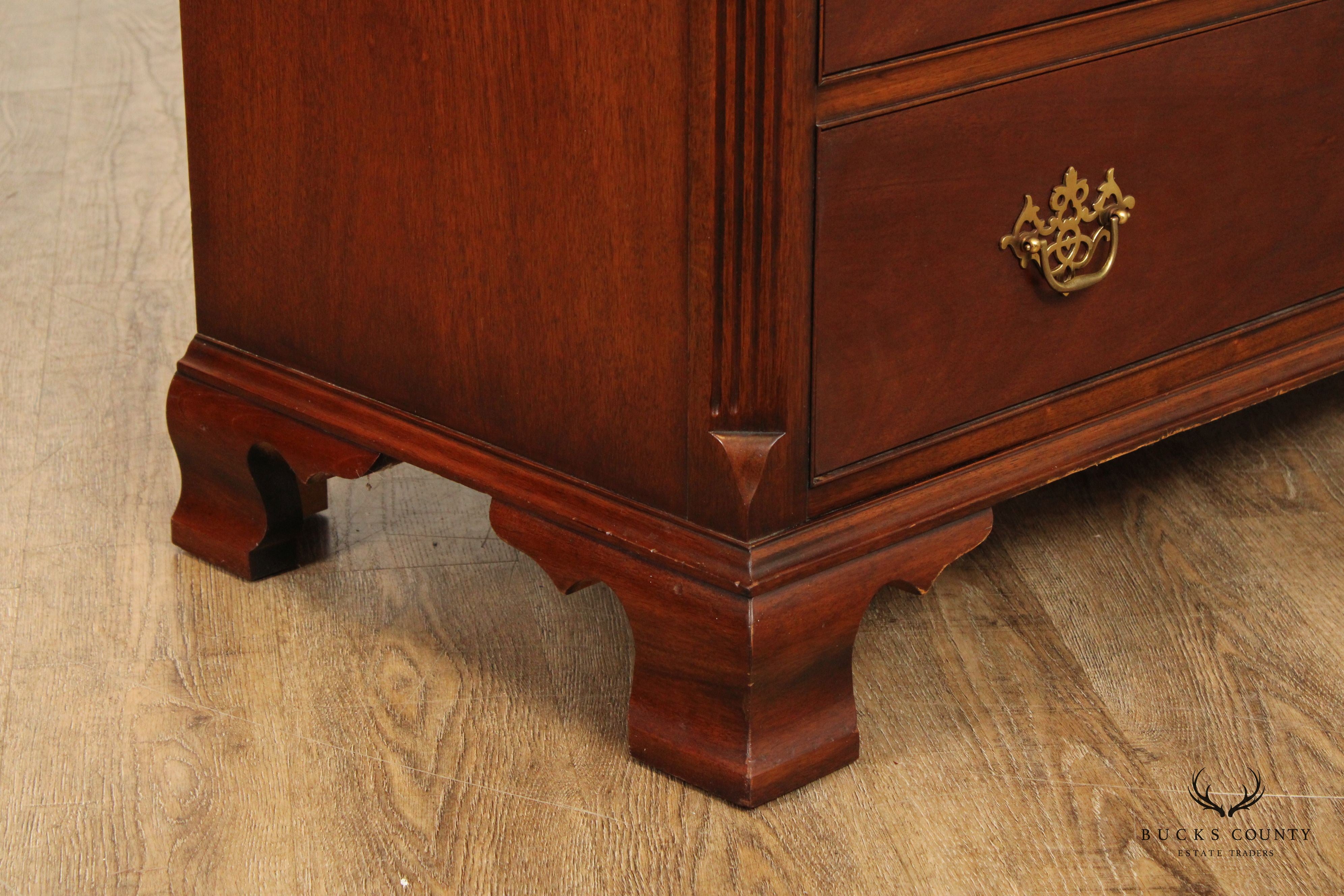 Hickory Chair Co Mahogany Dresser with Banded Top Chippendale Style