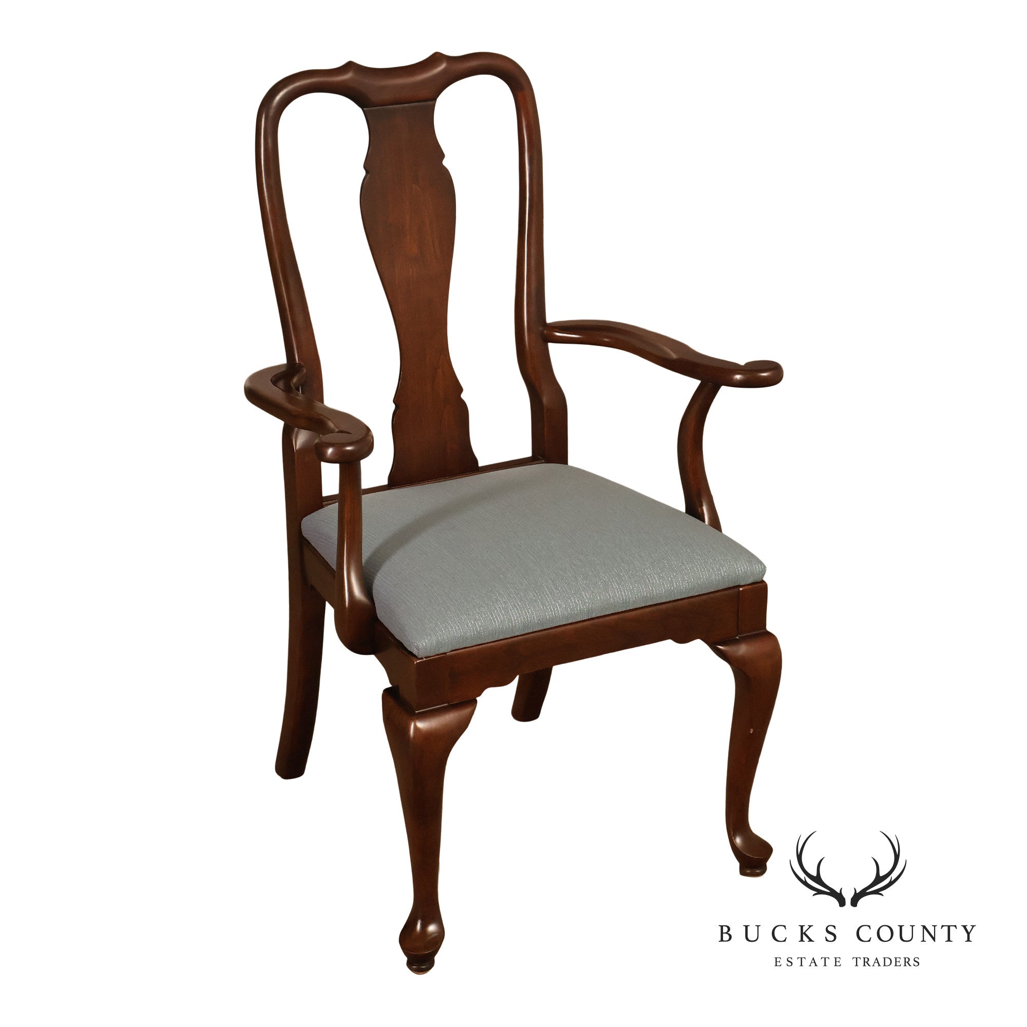 Ethan Allen Georgian Court Queen Anne Style Cherry Dining Armchair