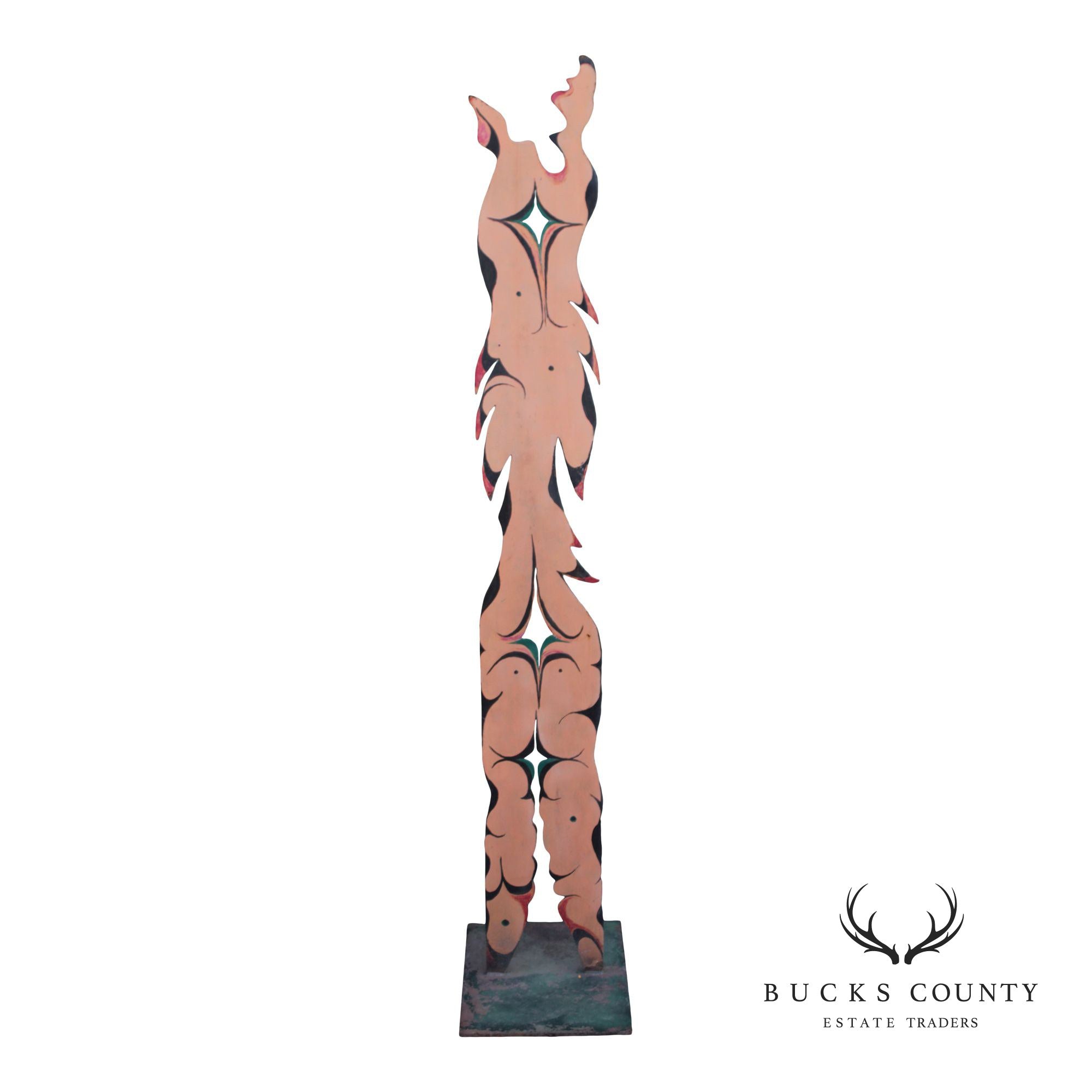 Raymond Rocklin Painted Metal Abstract Sculpture