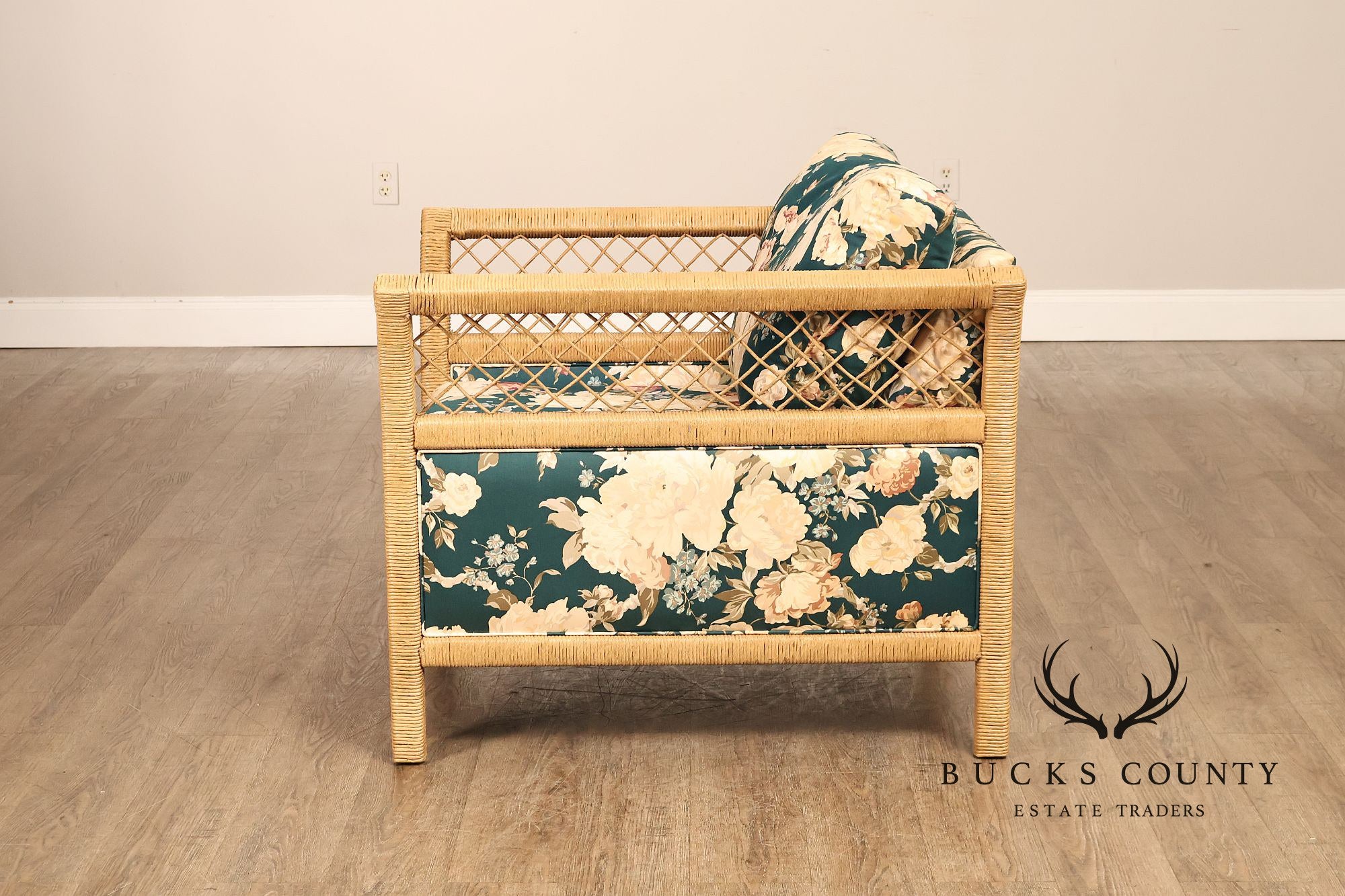 Lexington Henry Link Furniture Wicker Upholstered Lounge Chair