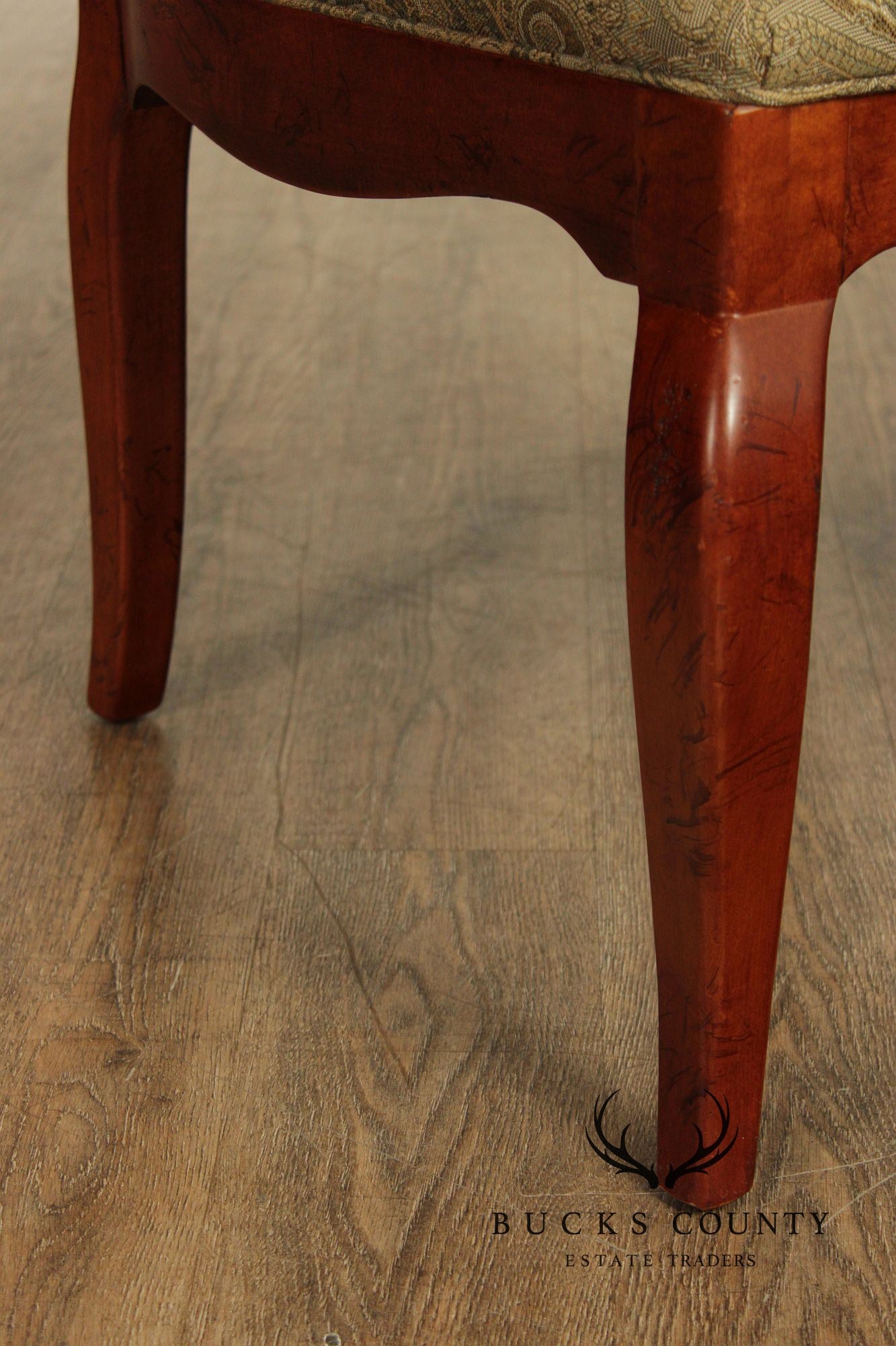 Hickory White Italian Provincial Set Of Eight Upholstered Dining Chairs