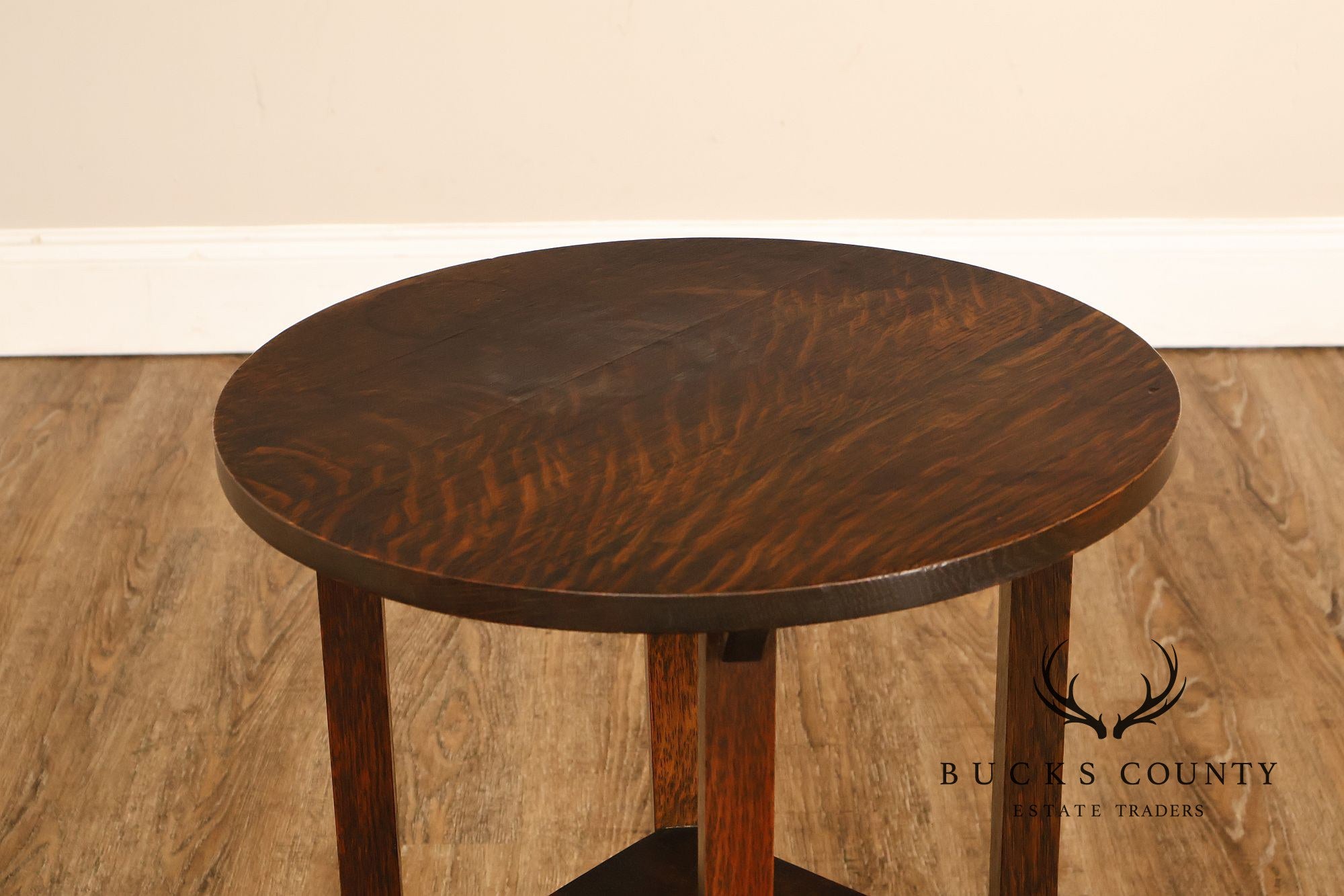 Limbert Mission Quartersawn Oak Round End Table