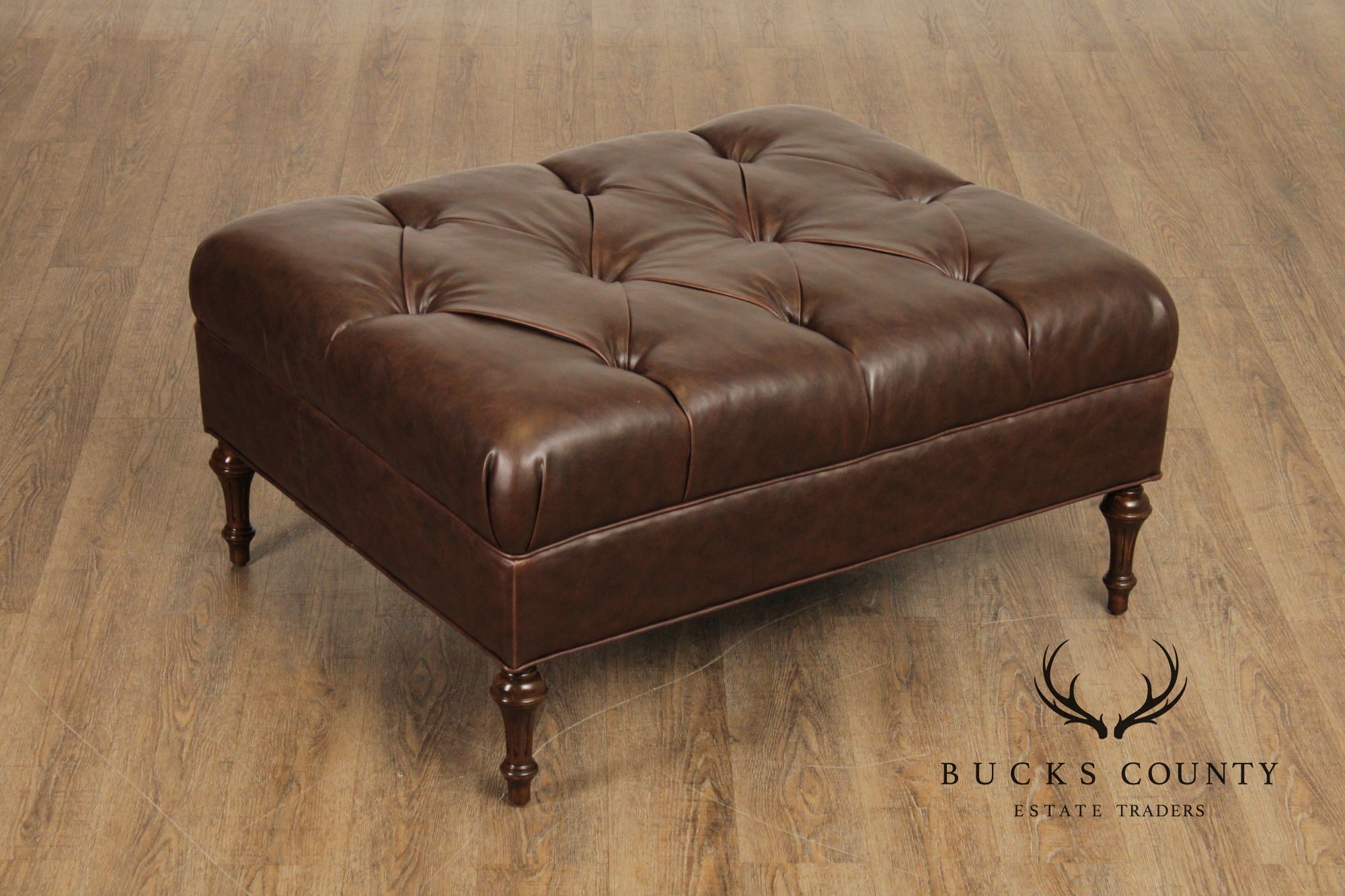 English Traditional Style Tufted Ottoman