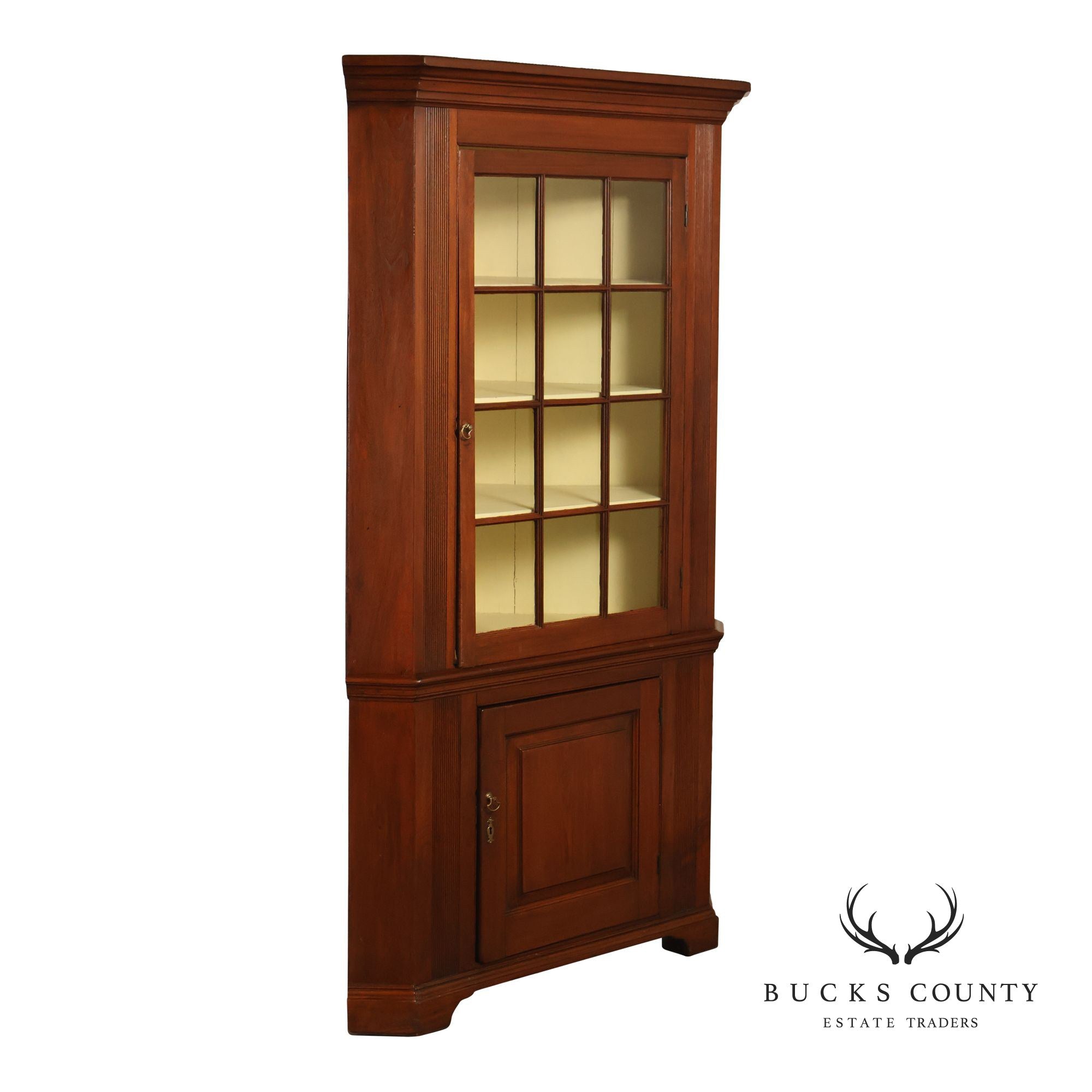 Antique American Walnut Corner Cabinet