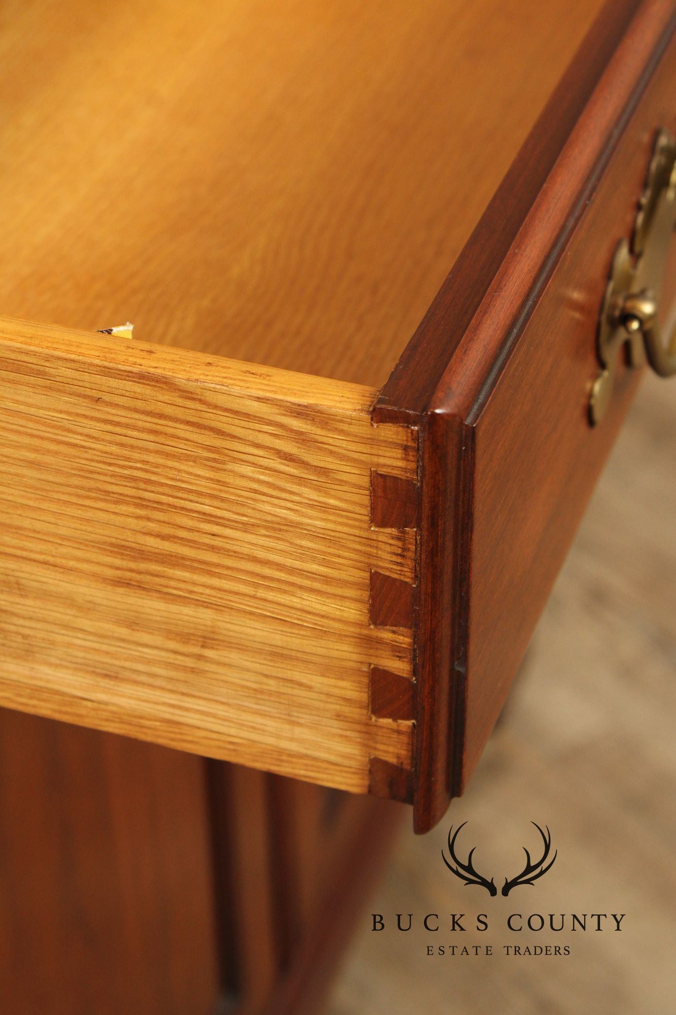 Henkel Harris Chippendale Style Cherry Flip-Top Server Bar Cart