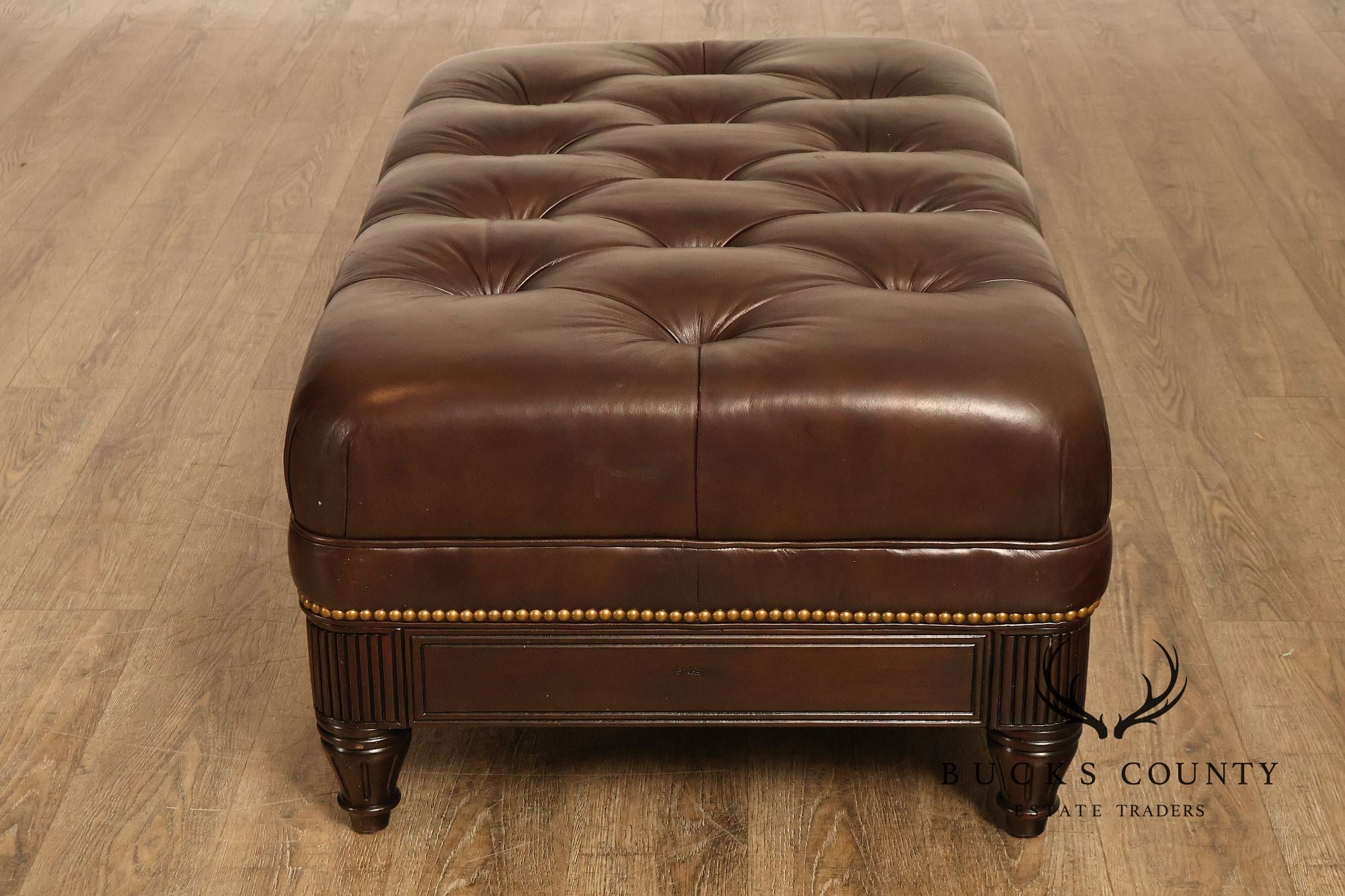 Hancock & Moore Tufted Leather 'Robinson' Cocktail Ottoman
