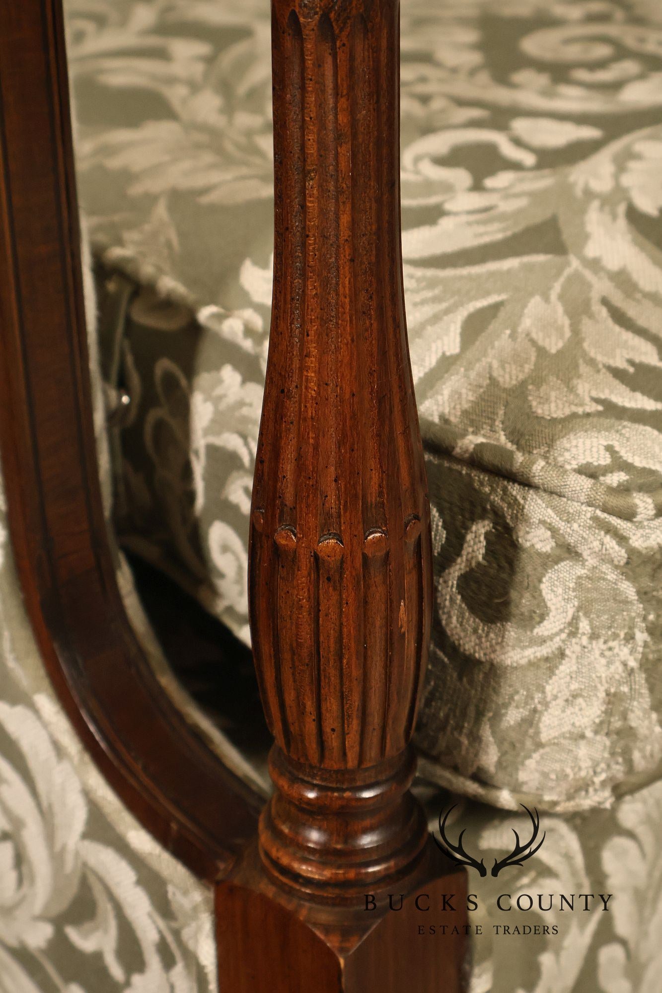 Sheraton Style Custom Upholstered Loveseat