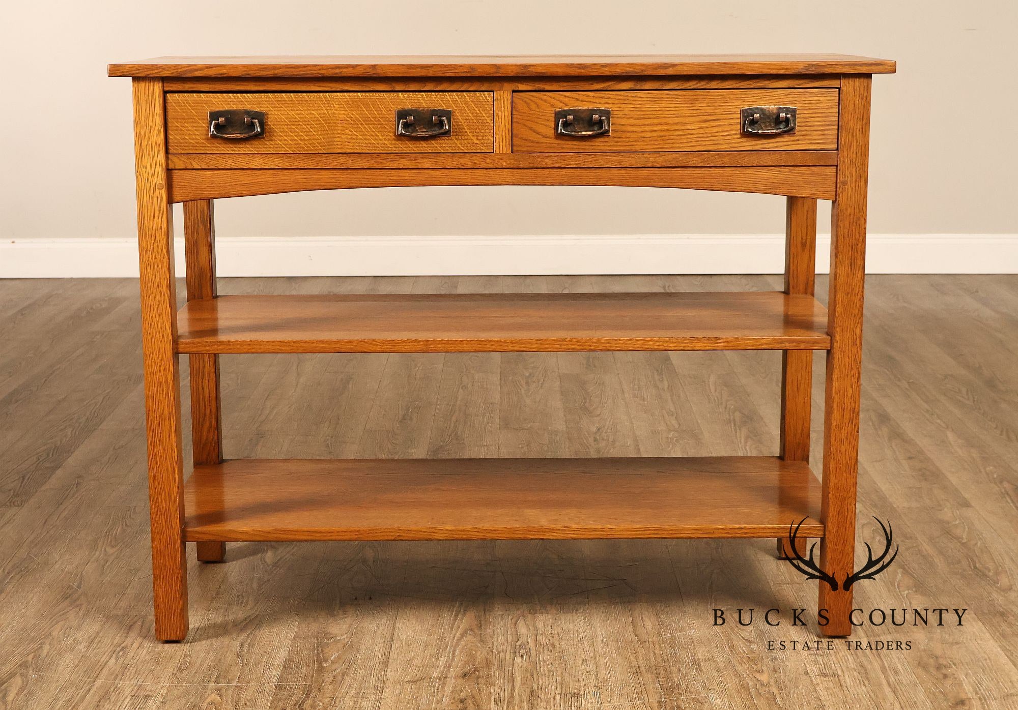 Stickley Mission Collection Oak Console Sofa Table