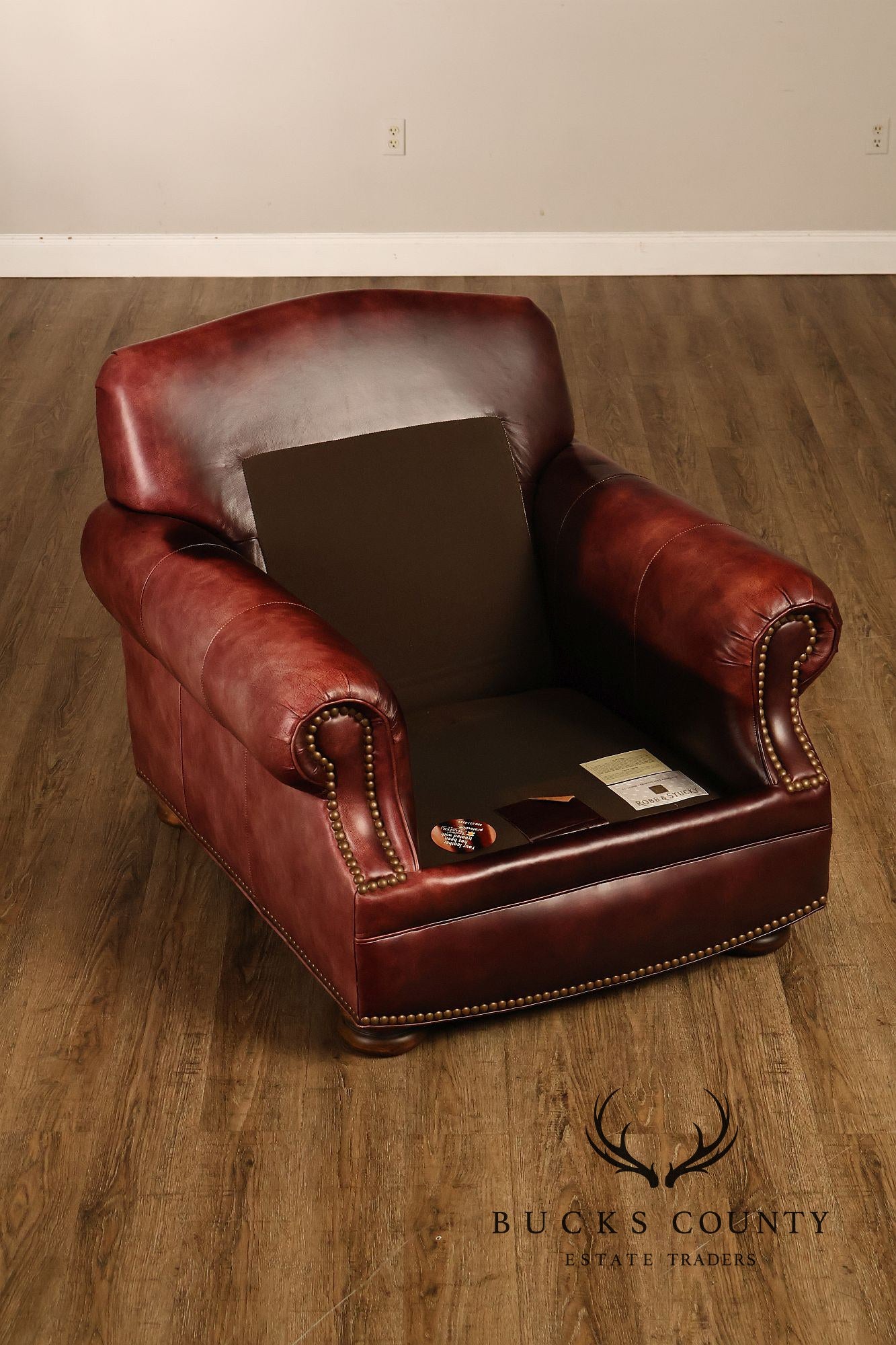 Hancock & Moore Pair of Red Leather 'Clivedon' Armchairs
