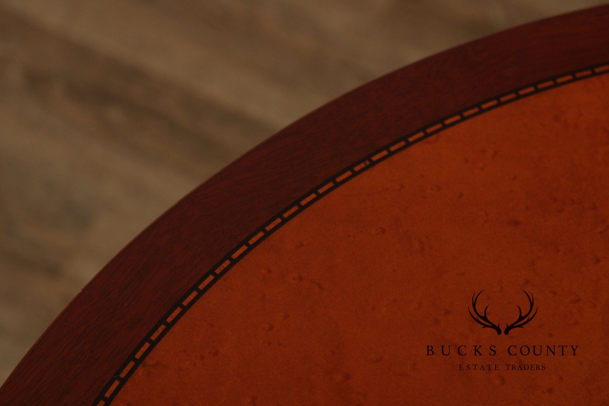 Kindel Federal Style Oval Inlaid End Table