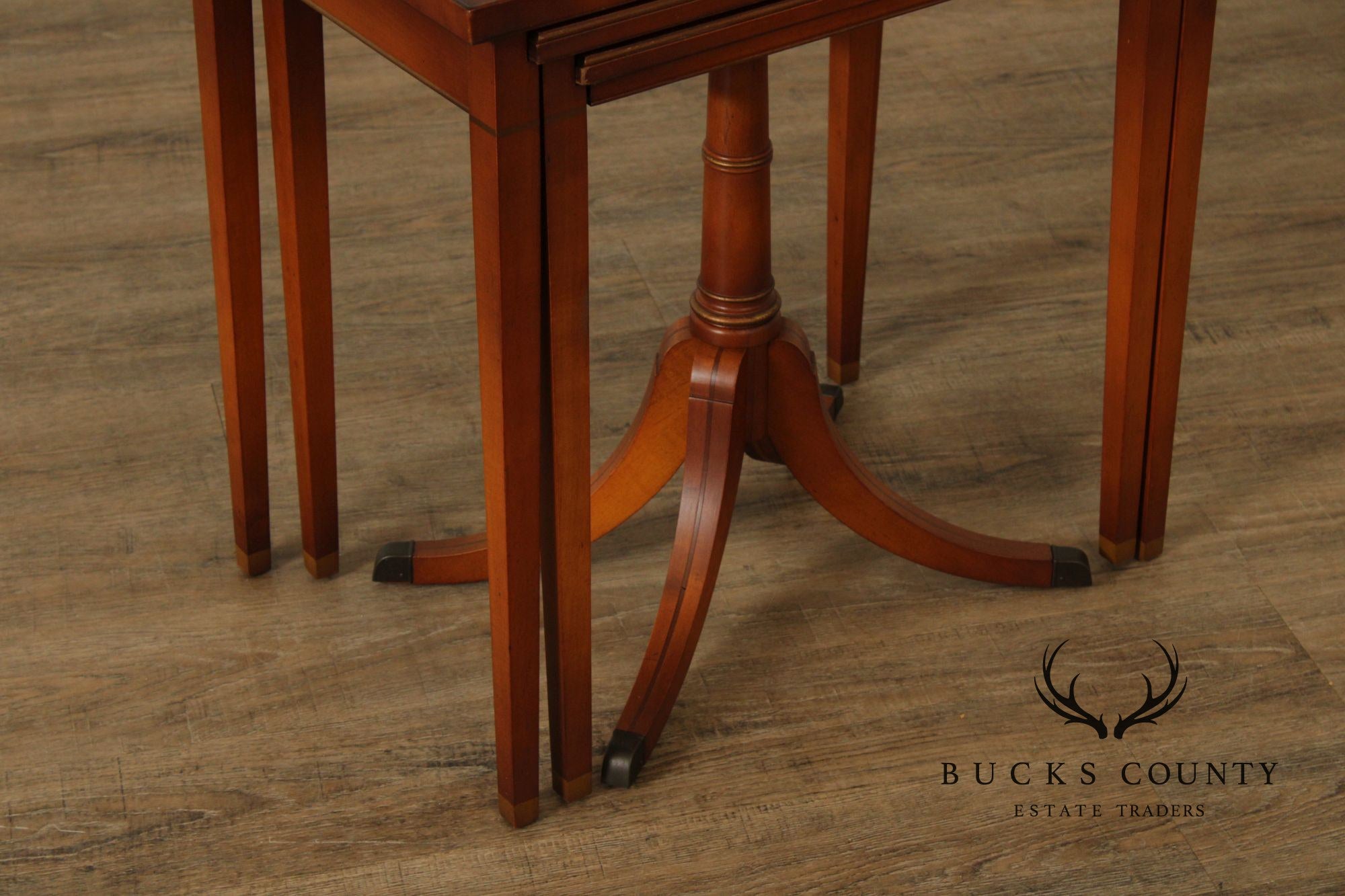 1930's Imperial Furniture Edwardian Set of Three Satinwood Nesting Tables