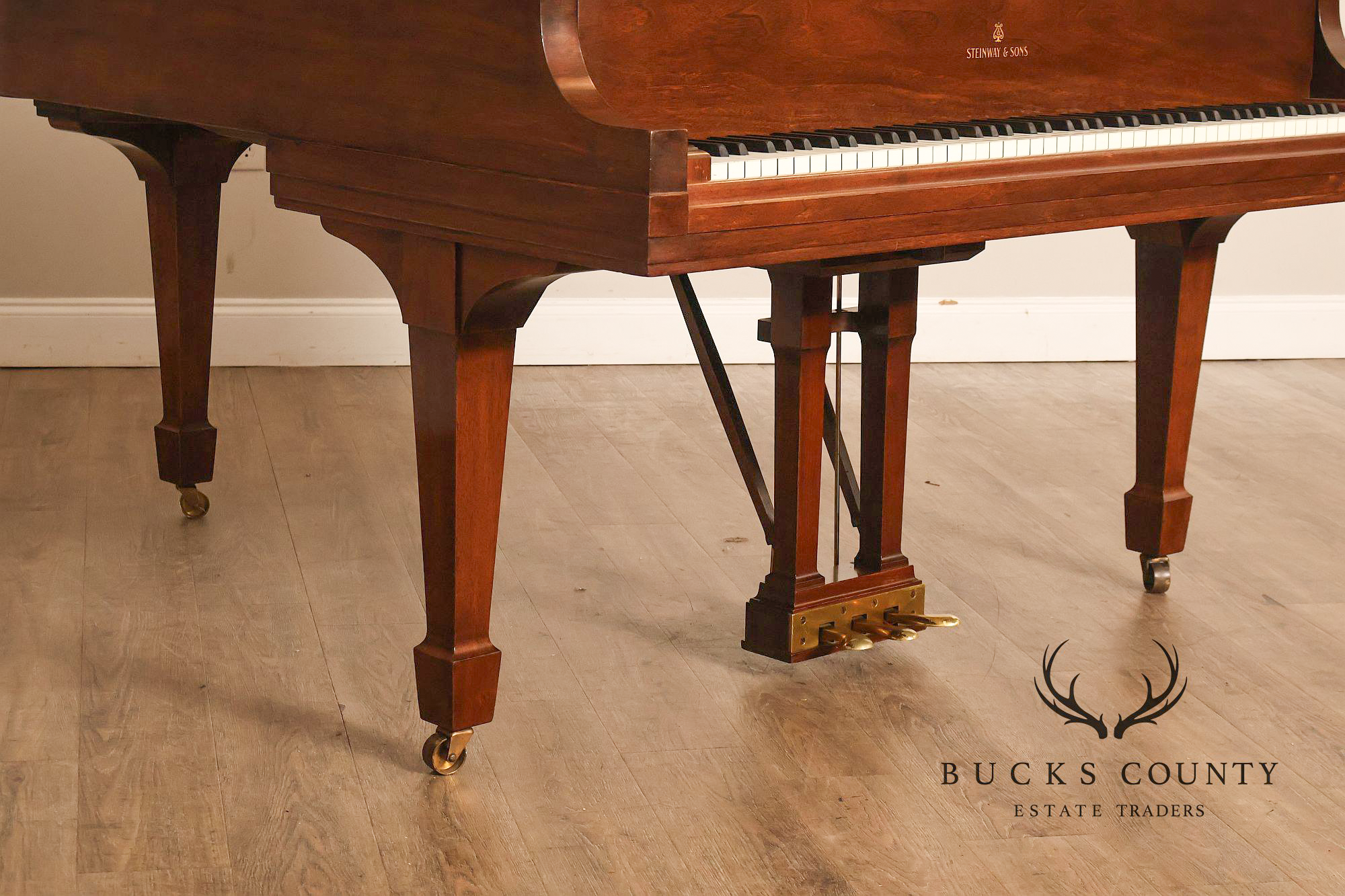 1929 Steinway & Sons Model M Vintage Walnut Grand Piano With Bench
