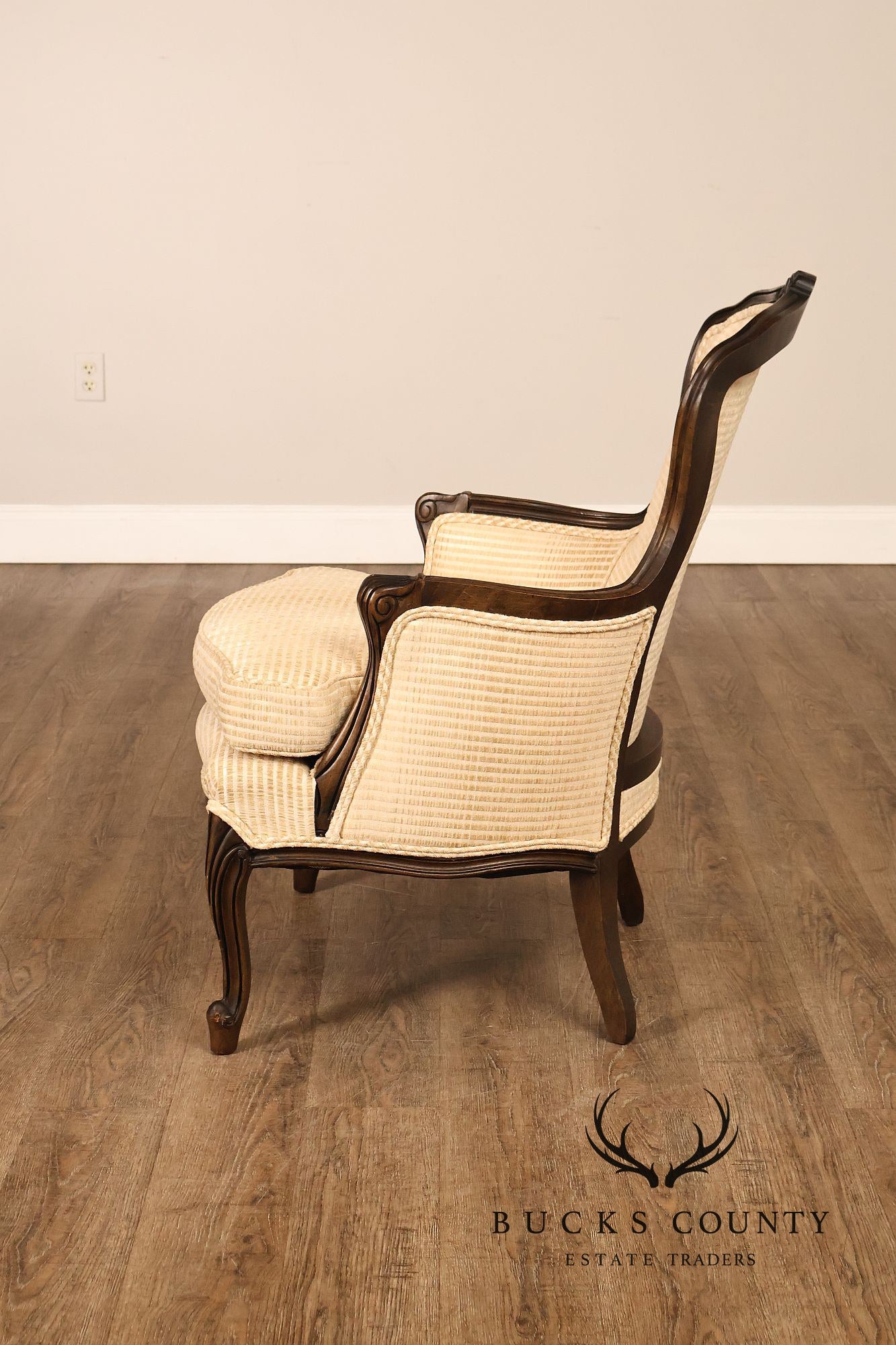 French Louis XV Style Pair Of Bergere Chairs