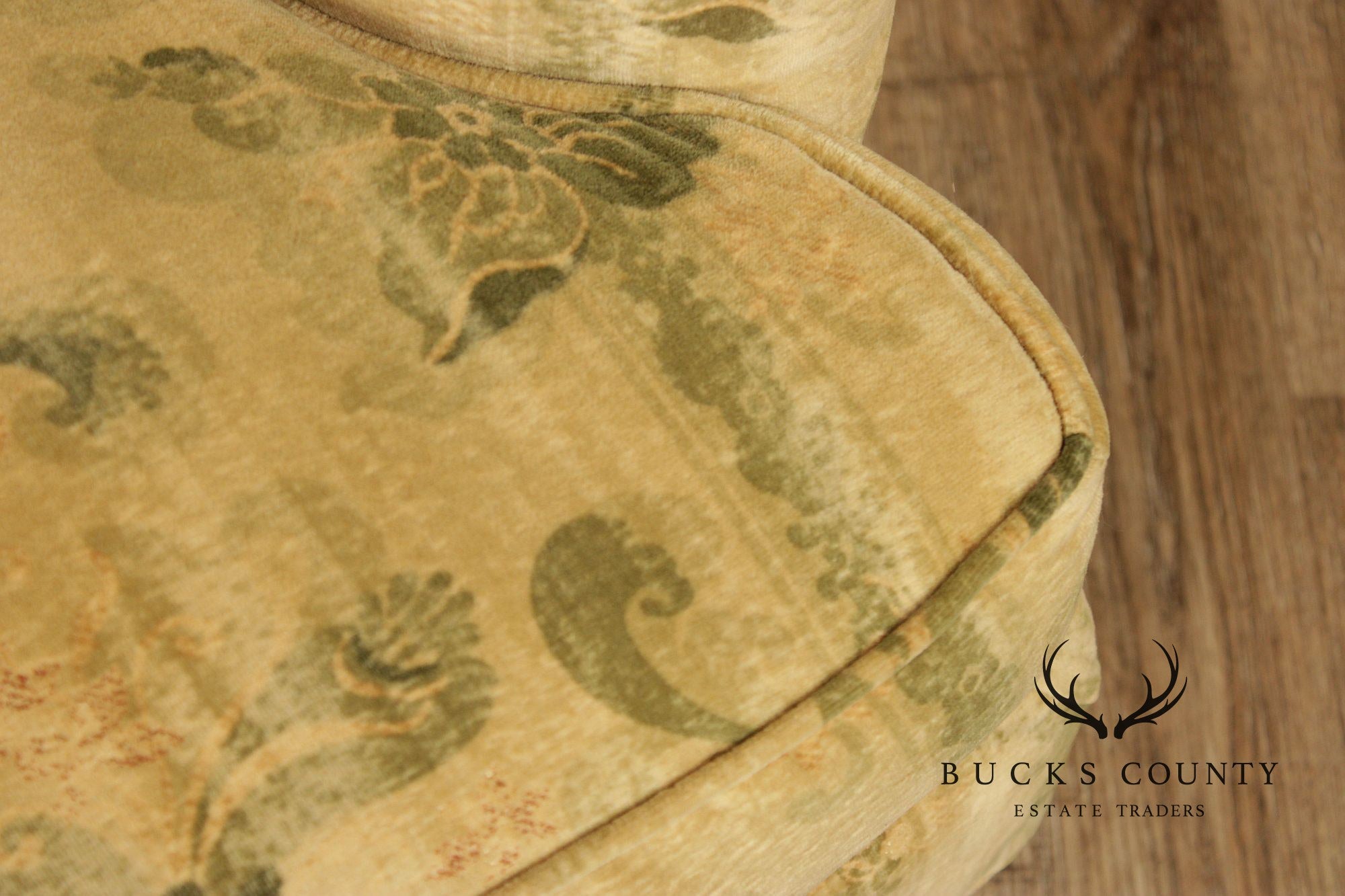 Custom Upholstered Lounge Chair and Ottoman