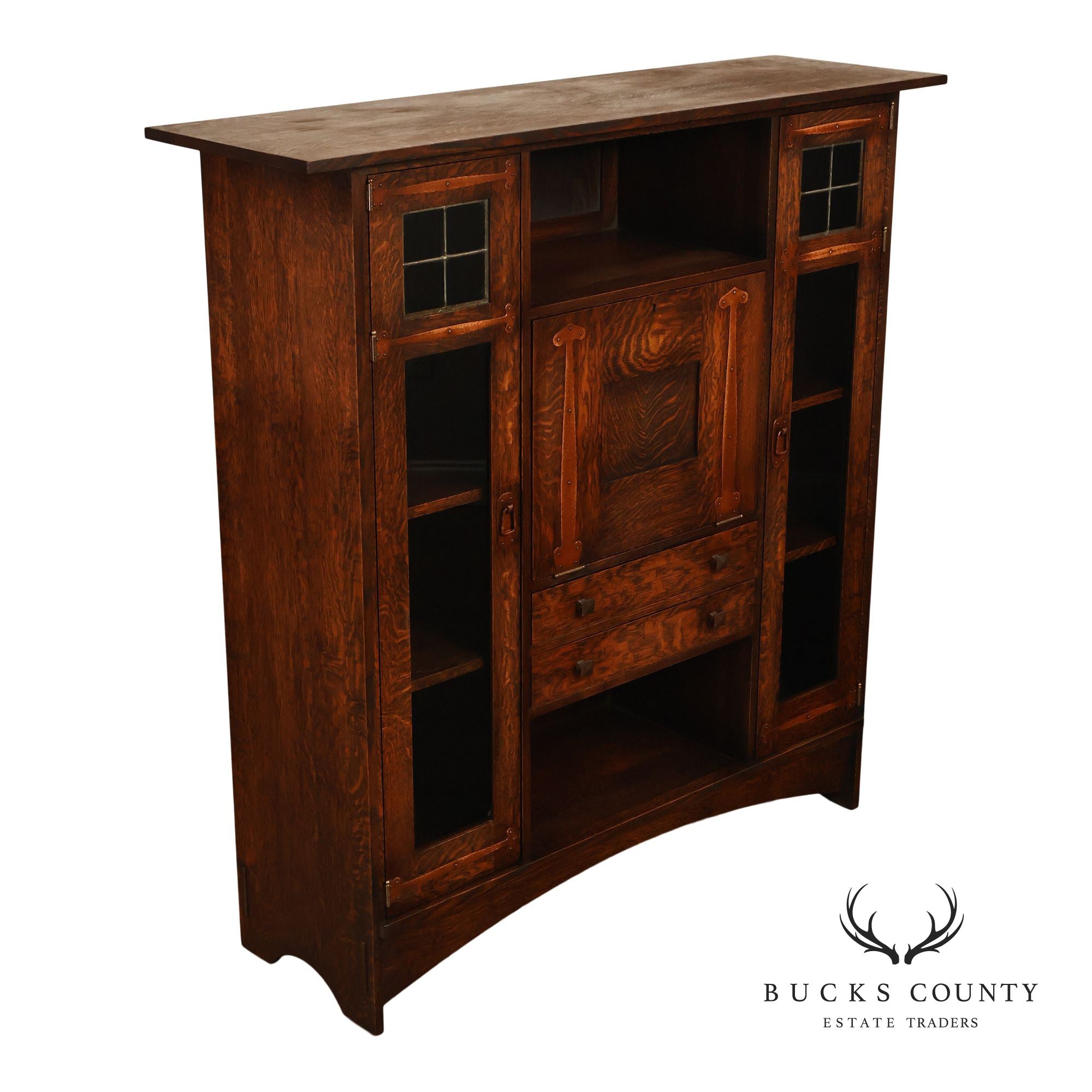 Warren Hile Studio Mission Oak Drop Front Desk