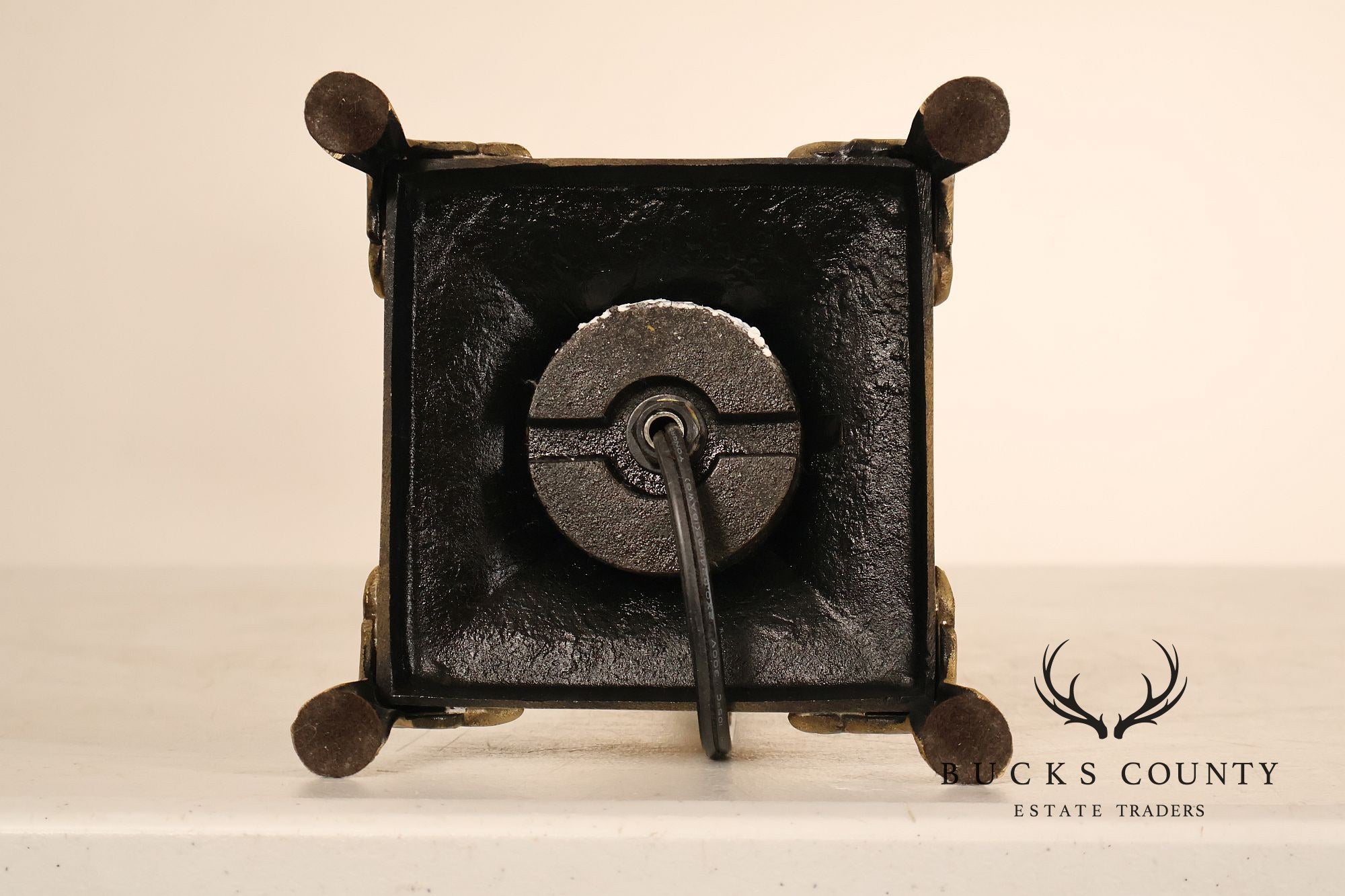 Wildwood Pair of Brass Tall Candlestick Table Lamps