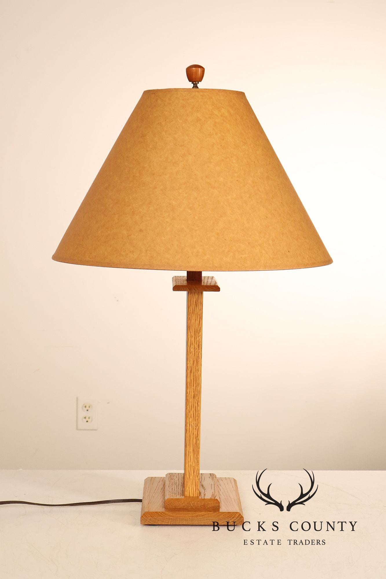 VNC Designs Mission Style Oak Table Lamp