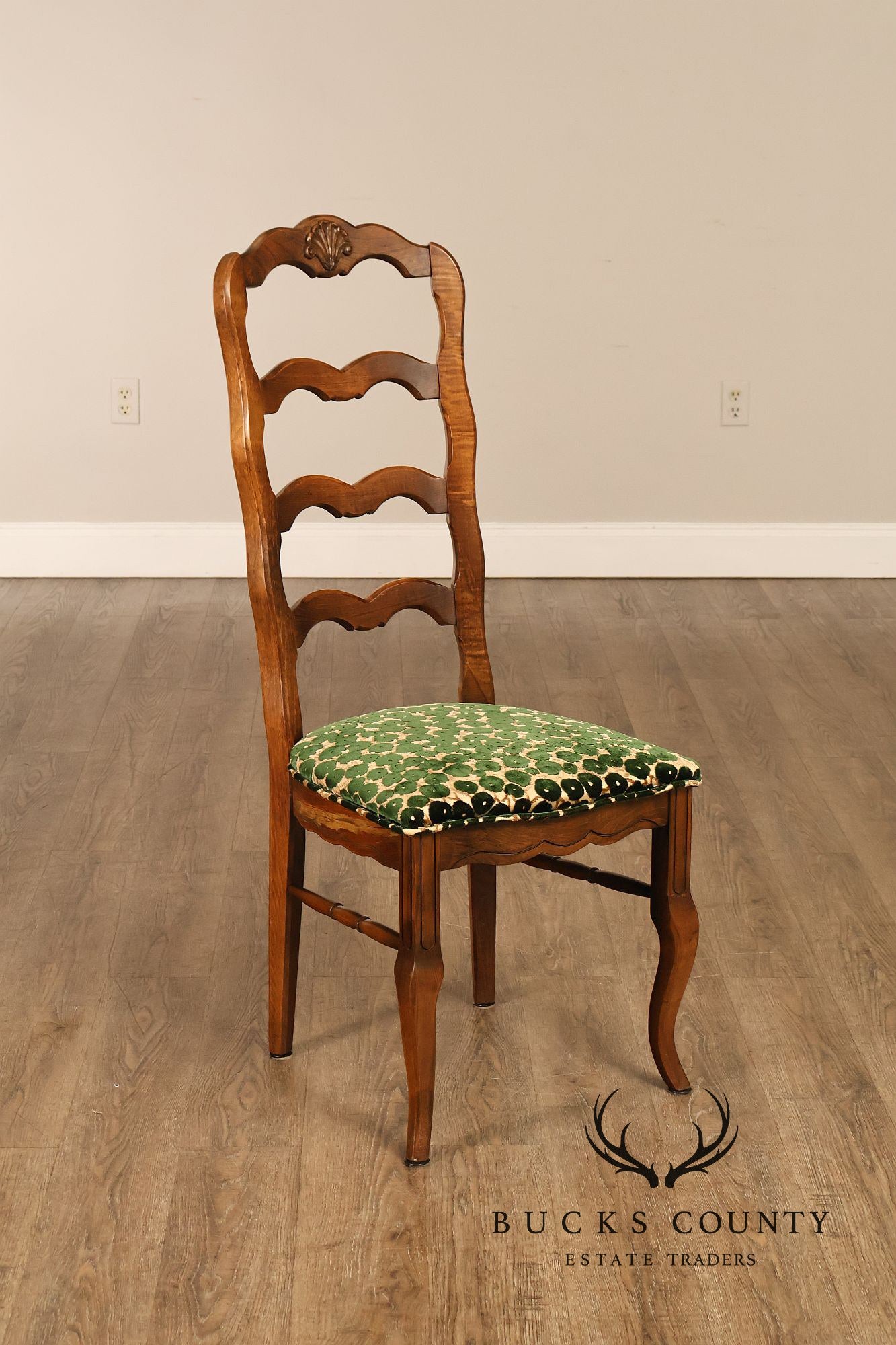 Hill Mfg. Corp. French Country Style Set of Six Ladderback Dining Chairs