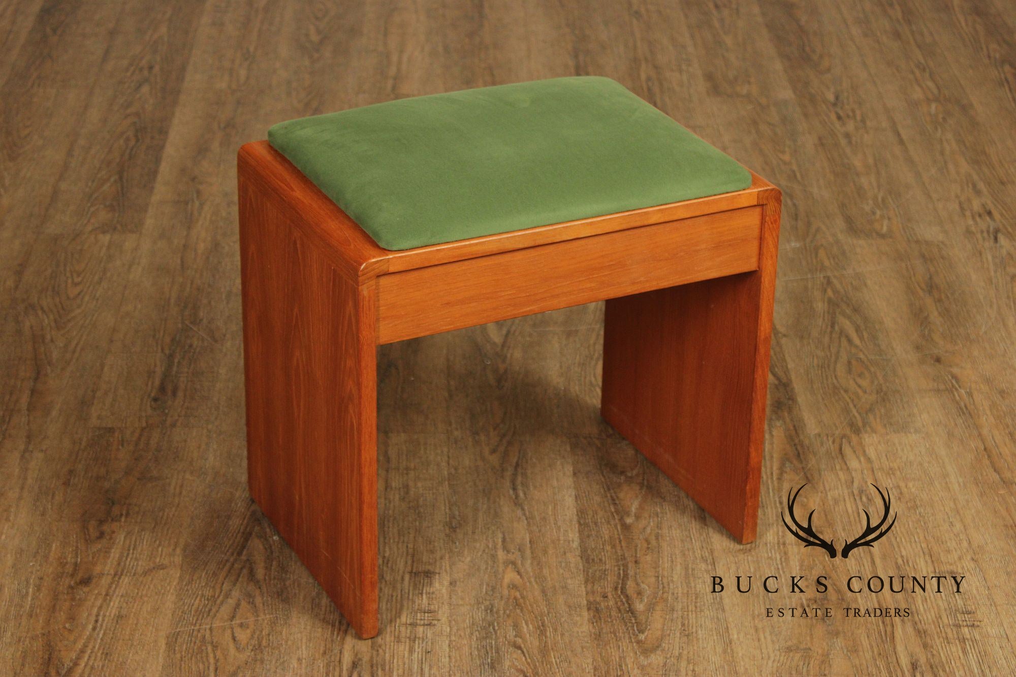 Schreiber’s Møbelfabrik Mid Century Danish Teak Vanity With Bench