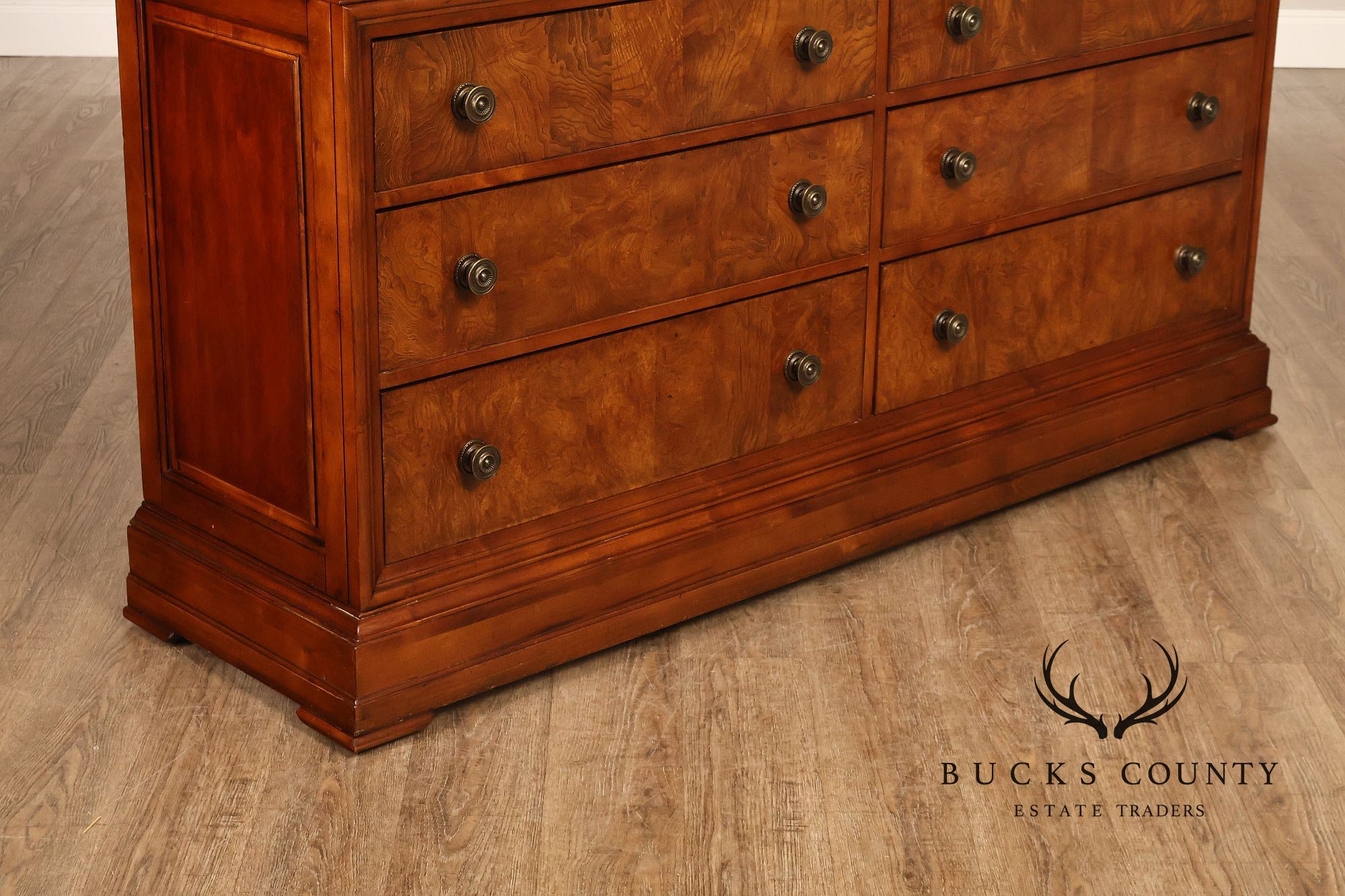 Ethan Allen 'Townhouse' Burlwood Double Dresser